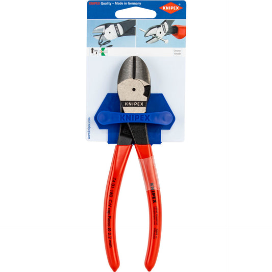 KNIPEX Kraft-Seitenschneider 180 mm, Kunststoff überzogen