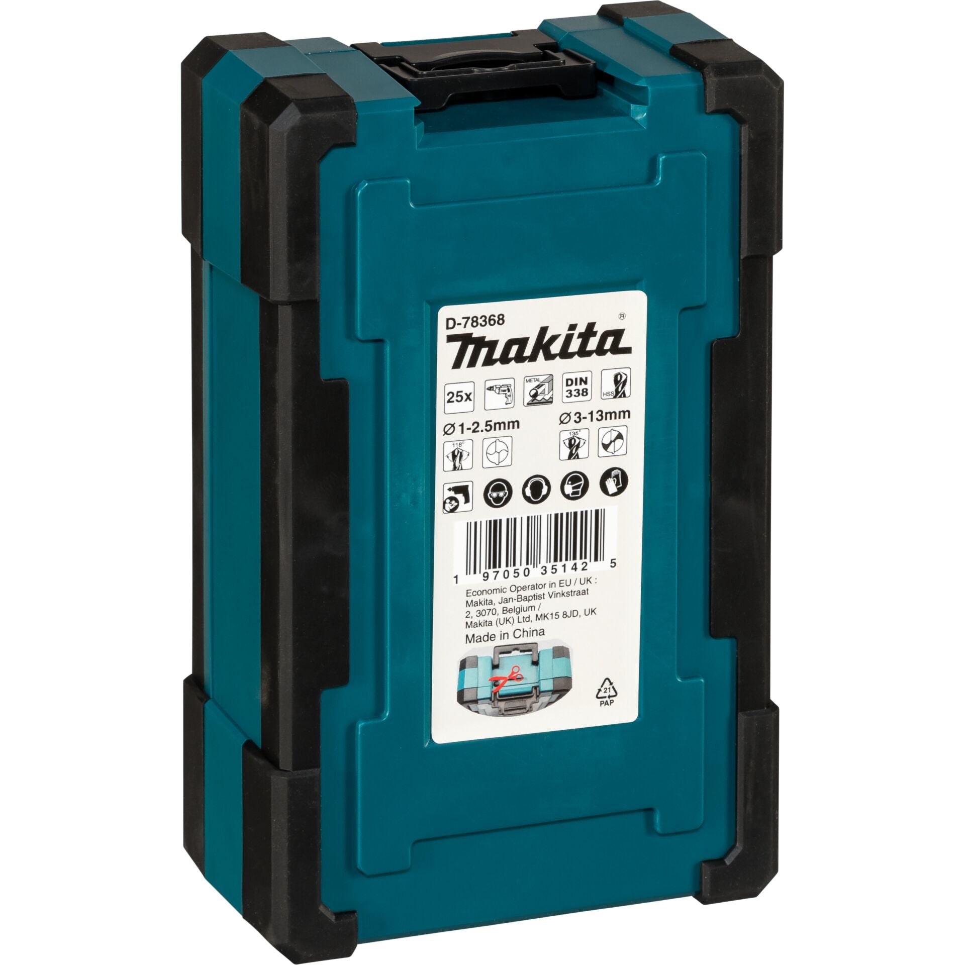 Makita D-78368 Metallbohrer-Set HSS-GS 25-tlg.