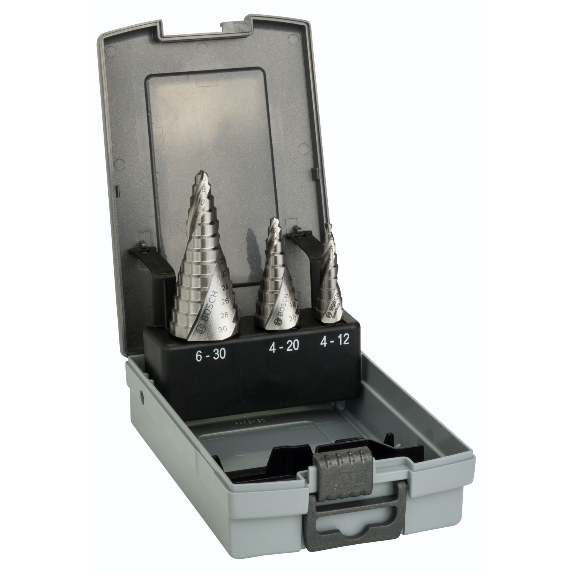 Bosch HSS Set 3Stufenbohrer 4-12,4- 20,6-30mm