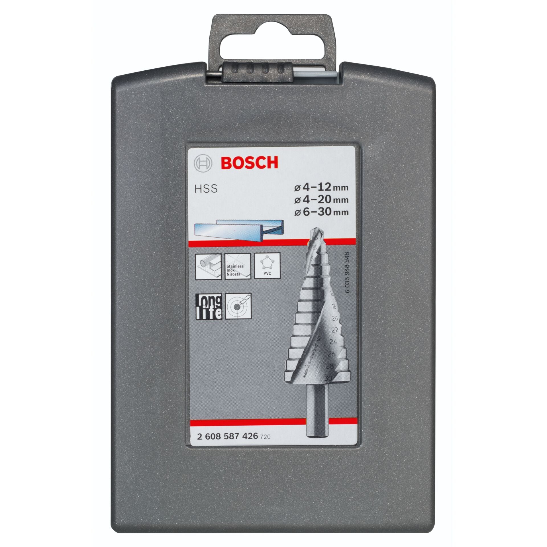 Bosch HSS Set 3Stufenbohrer 4-12,4- 20,6-30mm
