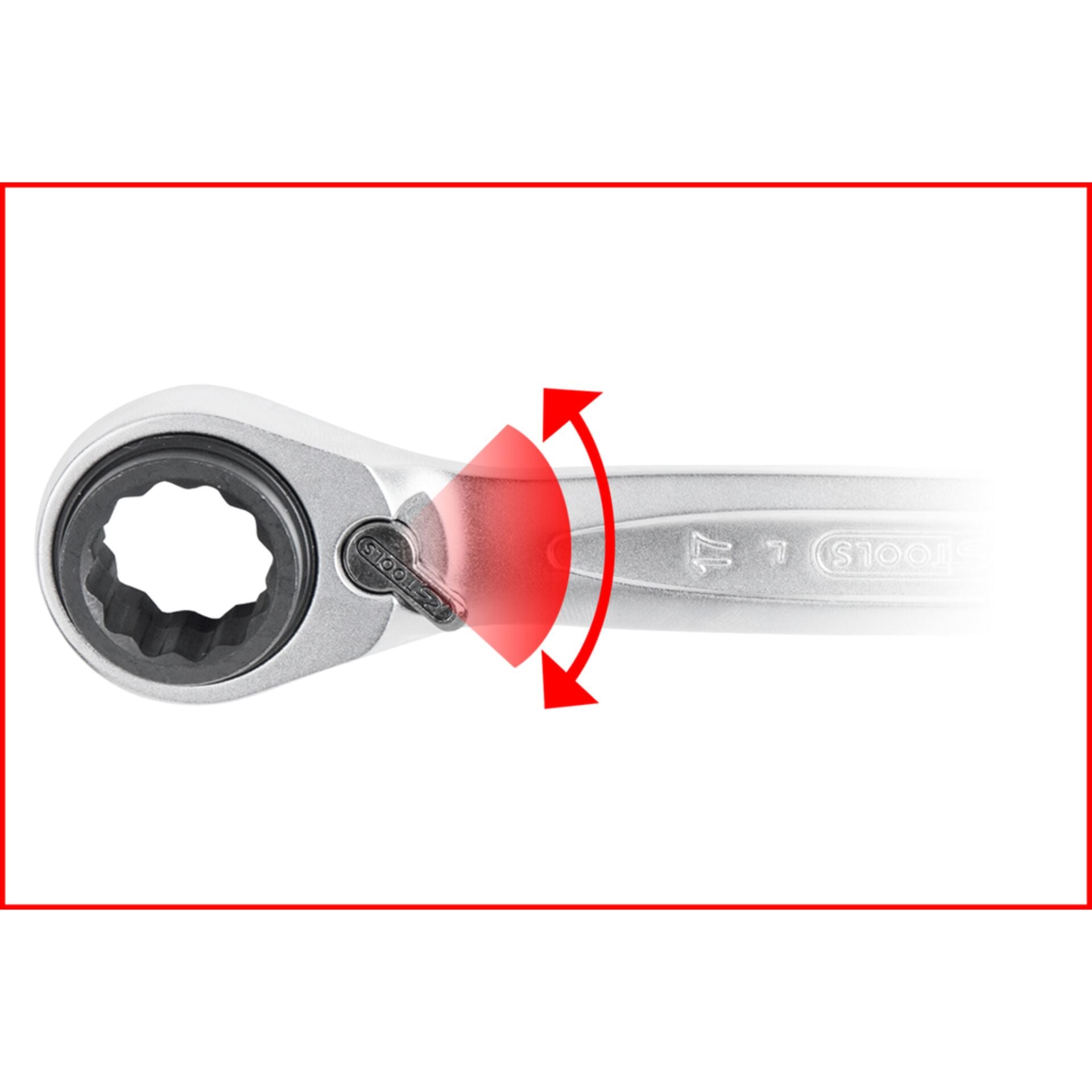 KS Tools 4 in 1 GEARplus Doppel-Ratschenringschlüssel