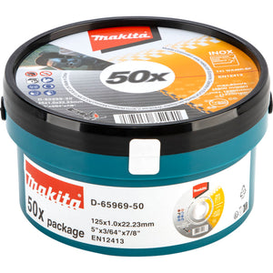 Makita D‑65969‑50 Trennscheibe INOX 125×1,0 mm - 50 Stück