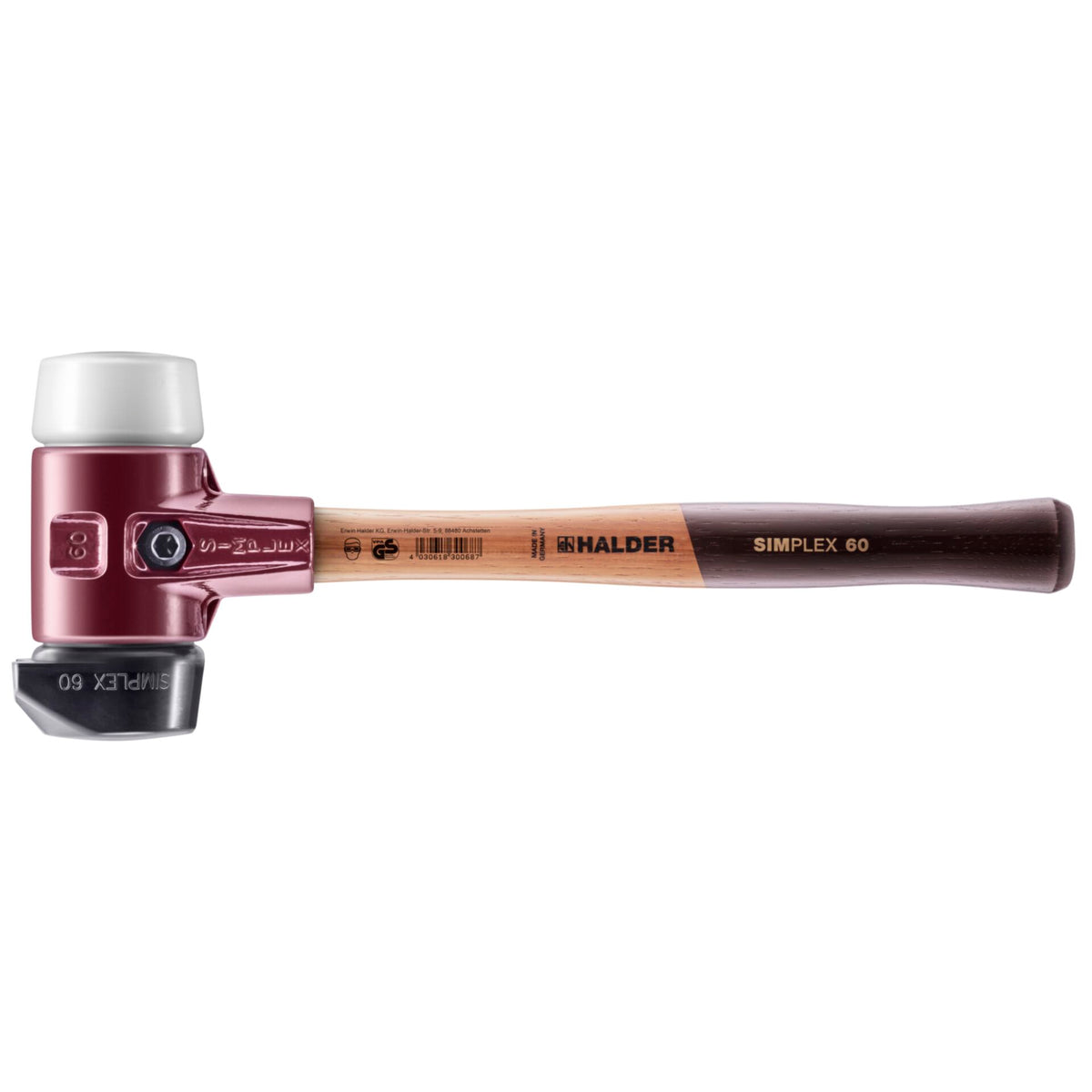 Halder SIMPLEX-Schonhammer 60 Gummi / Superplastik, 405 mm
