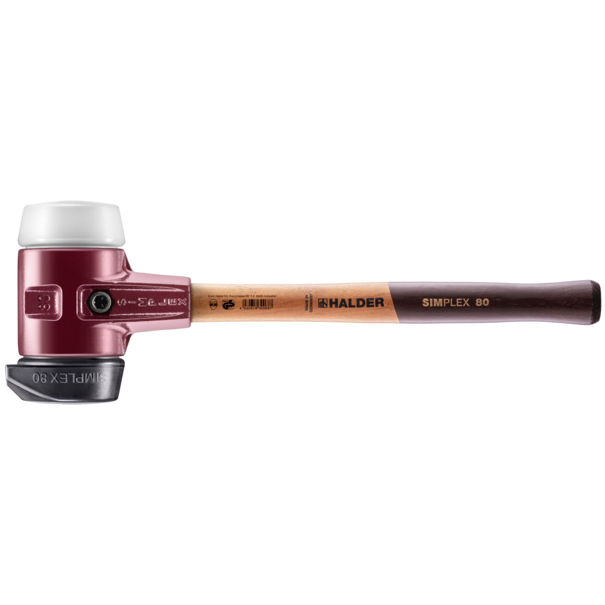 Halder SIMPLEX-Schonhammer 80 Gummi / Superplastik, 490 mm