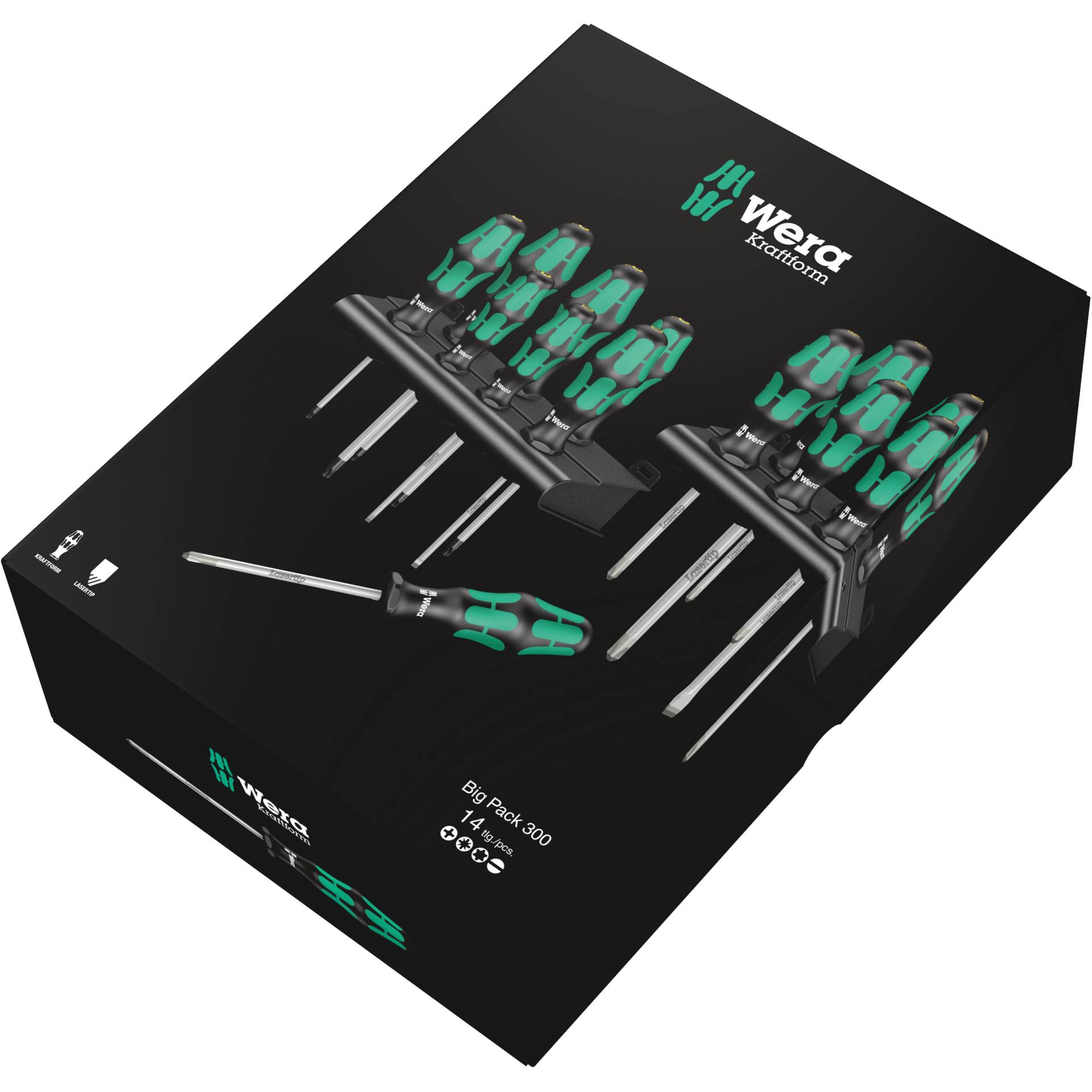Wera Kraftform Big Pack 300 Schraubendrehersatz 14-teilig