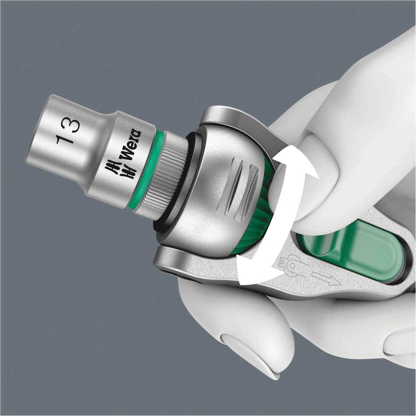Wera 8000 A Zyklop Speed-Knarre 1/4 -Antrieb