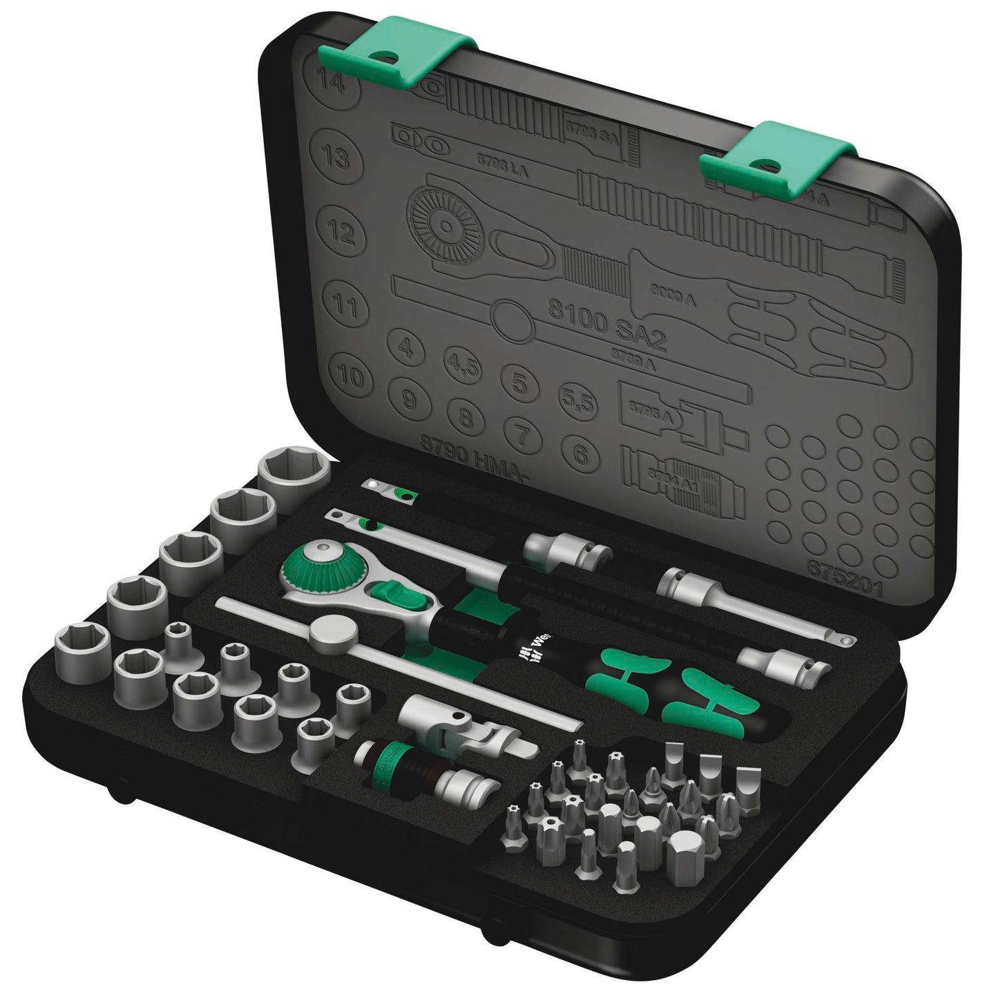 Wera 8100 SA 2 Zyklop Speed-Knarrensatz 1/4 -Antrieb