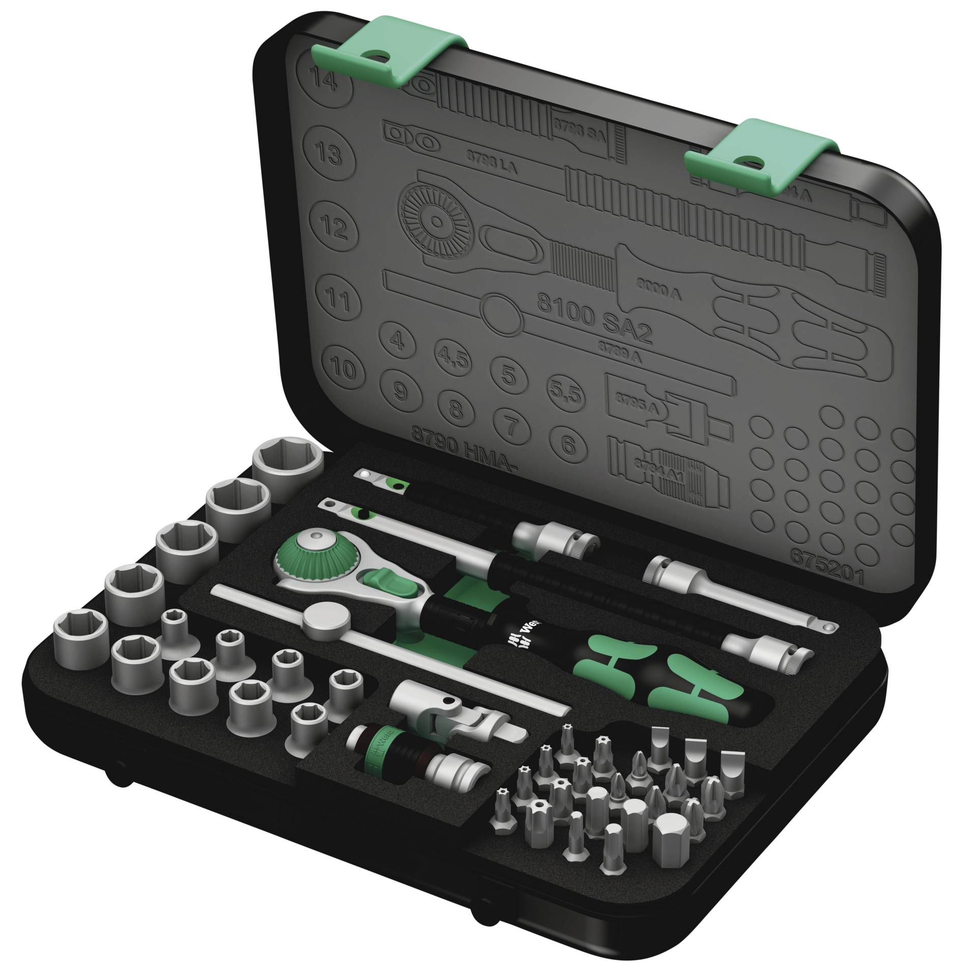 Wera 8100 SA 2 Zyklop Speed-Knarrensatz 1/4 -Antrieb