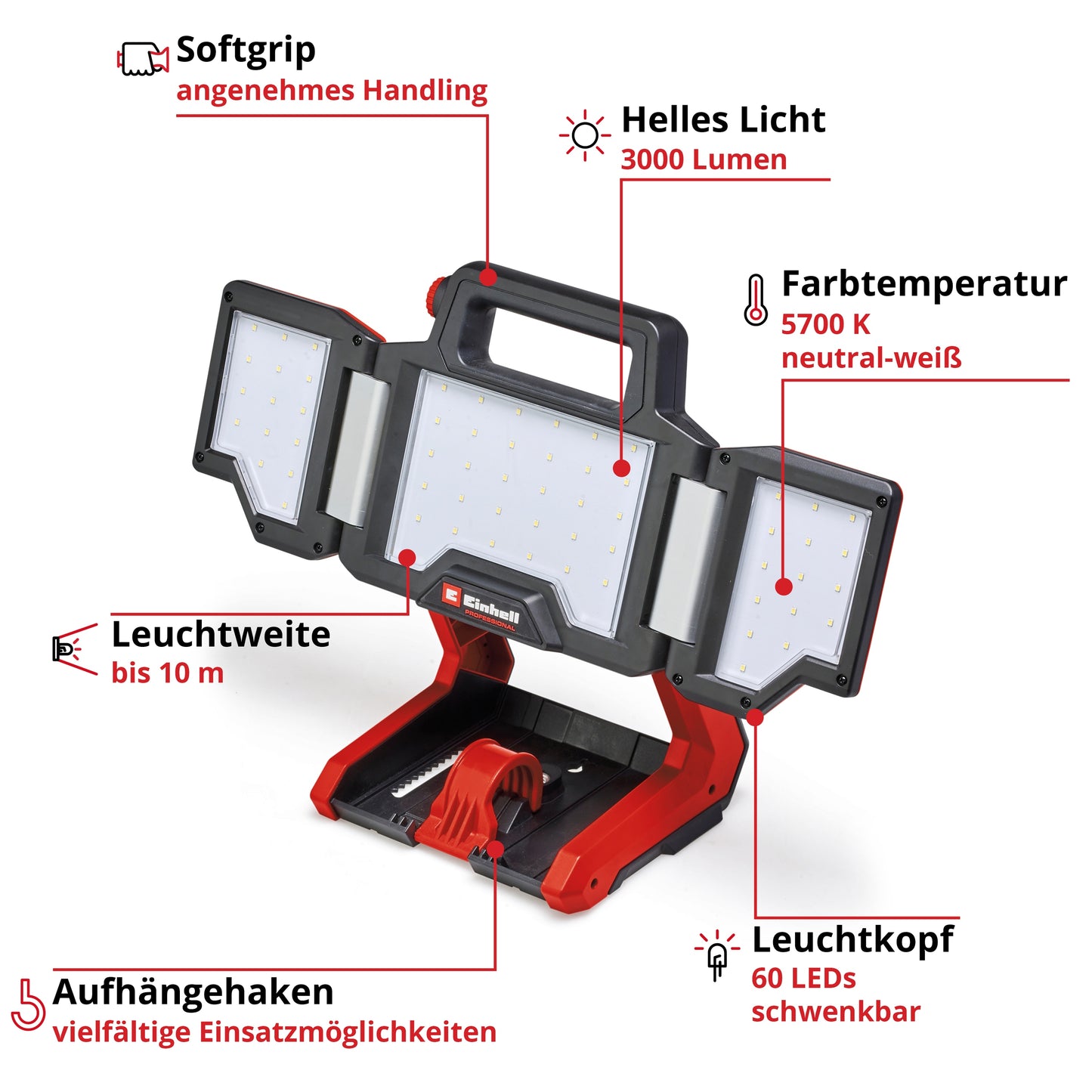 EINHELL PROFESSIONAL Akku-Lampe TP-CL 3000 Li-Solo
