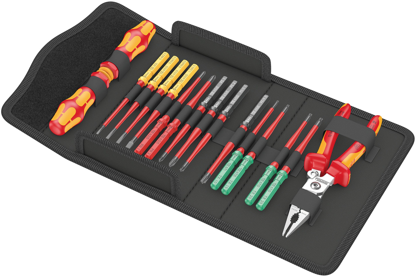 WERA Werkzeug-Set, Kraftform Kompakt VDE 17 extra slim 1, 17‑teilig