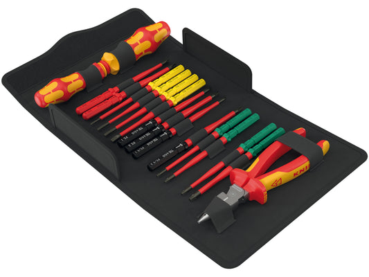 WERA Werkzeug-Set, Kraftform Kompakt VDE 17 extra slim 2 Tool Finder, 17-teilig