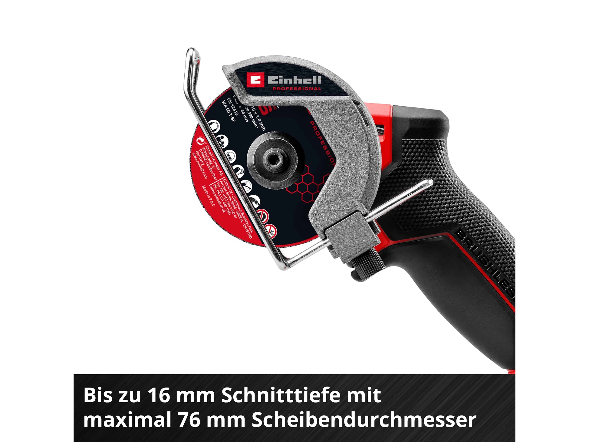 EINHELL PROFESSIONAL Akku-Trennschleifer TP-CO, 18/76-C Li BL - Solo, 4432000