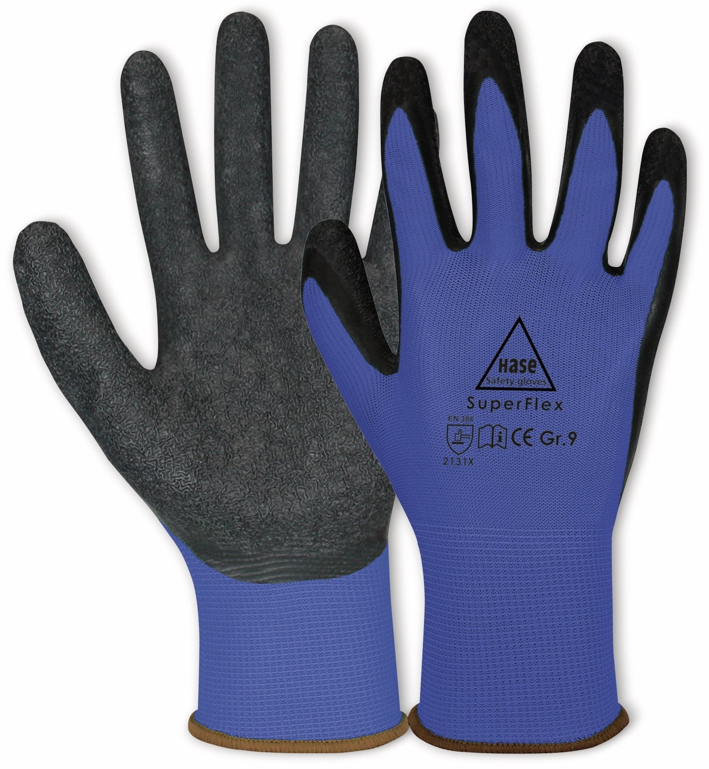 HASE SAFETY GLOVES Latex-Arbeitshandschuhe Superflex, EN 388, EN 420