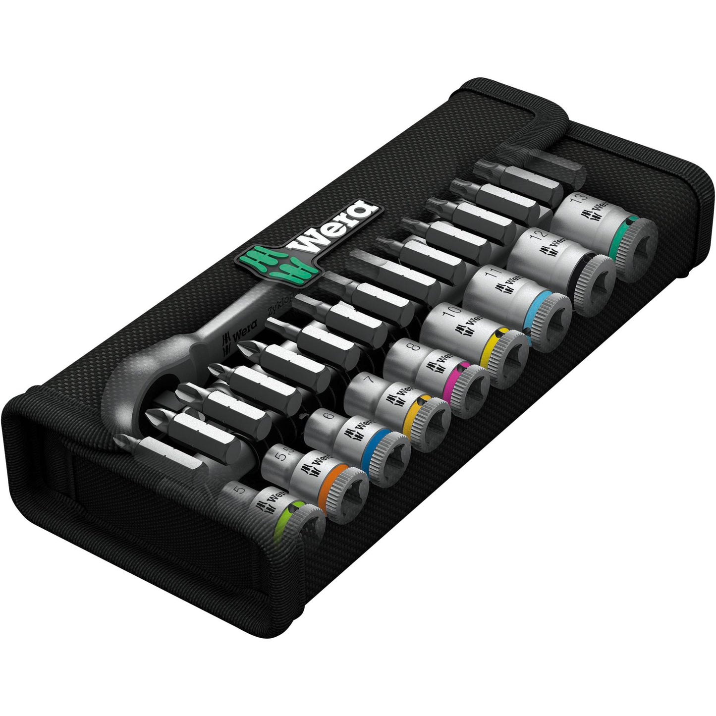 Wera 8100 SA 7 Zyklop Metal Knarrensatz, Durchsteckvierkant