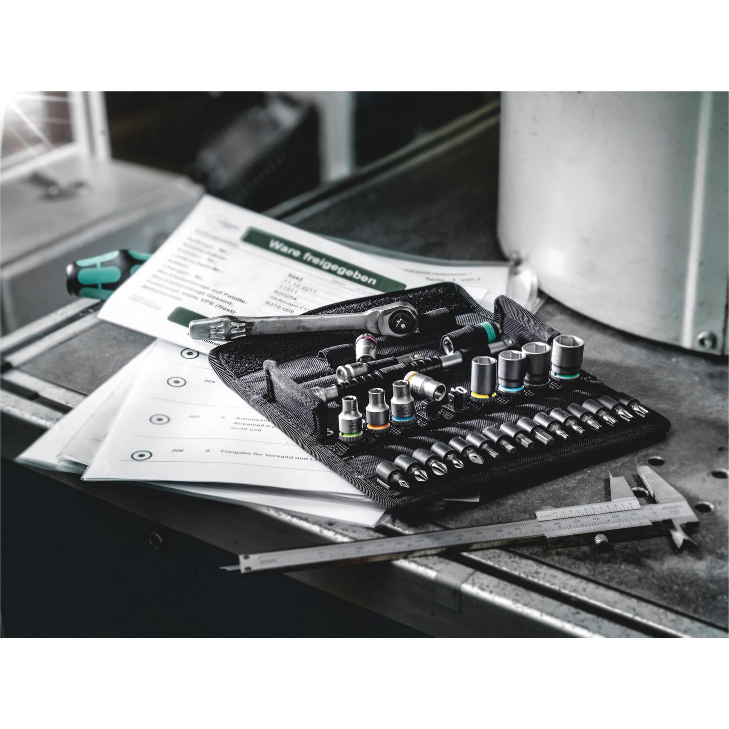 Wera 8100 SA 7 Zyklop Metal Knarrensatz, Durchsteckvierkant