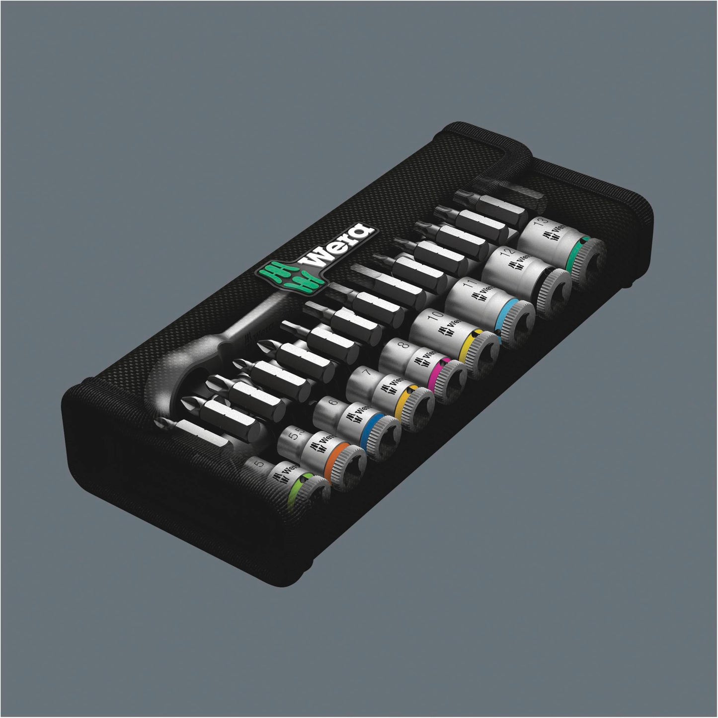 Wera 8100 SA 7 Zyklop Metal Knarrensatz, Durchsteckvierkant