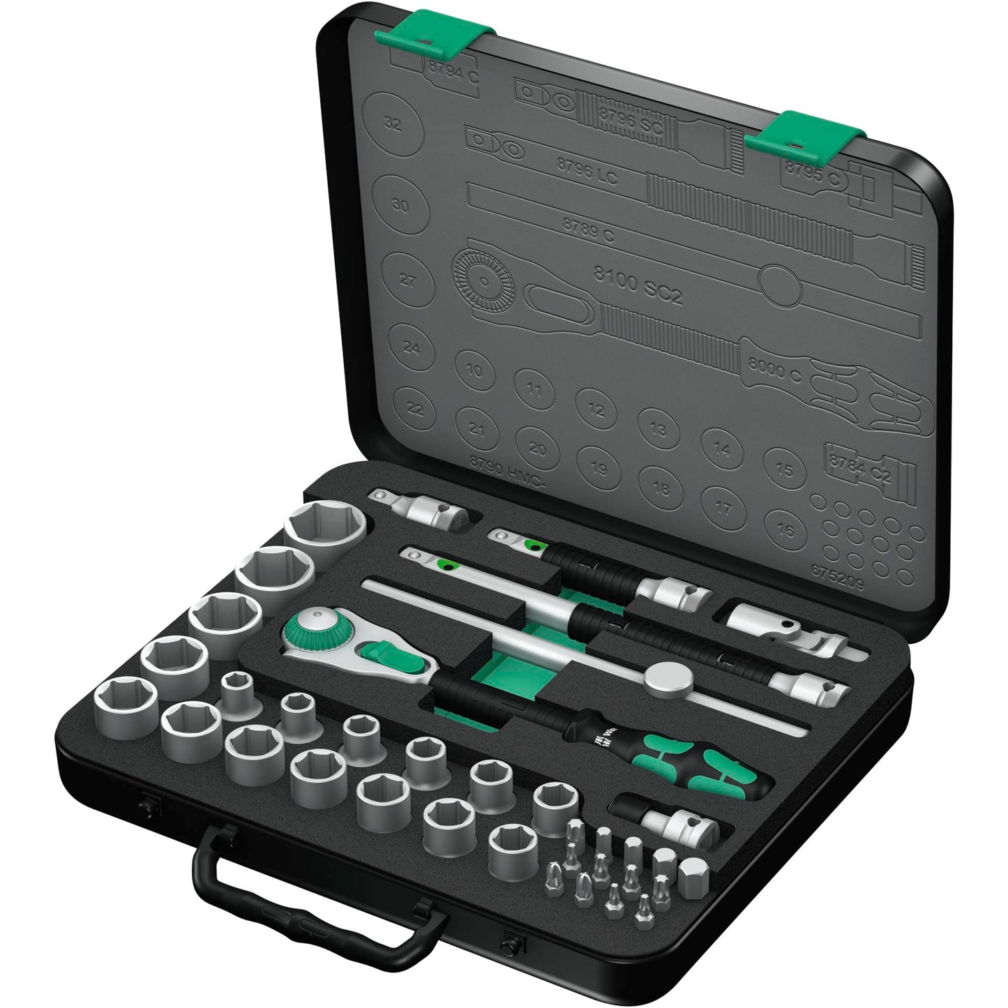Wera 8100 SC 2 Zyklop Speed Knarrensatz 1/2 -Antrieb metr.