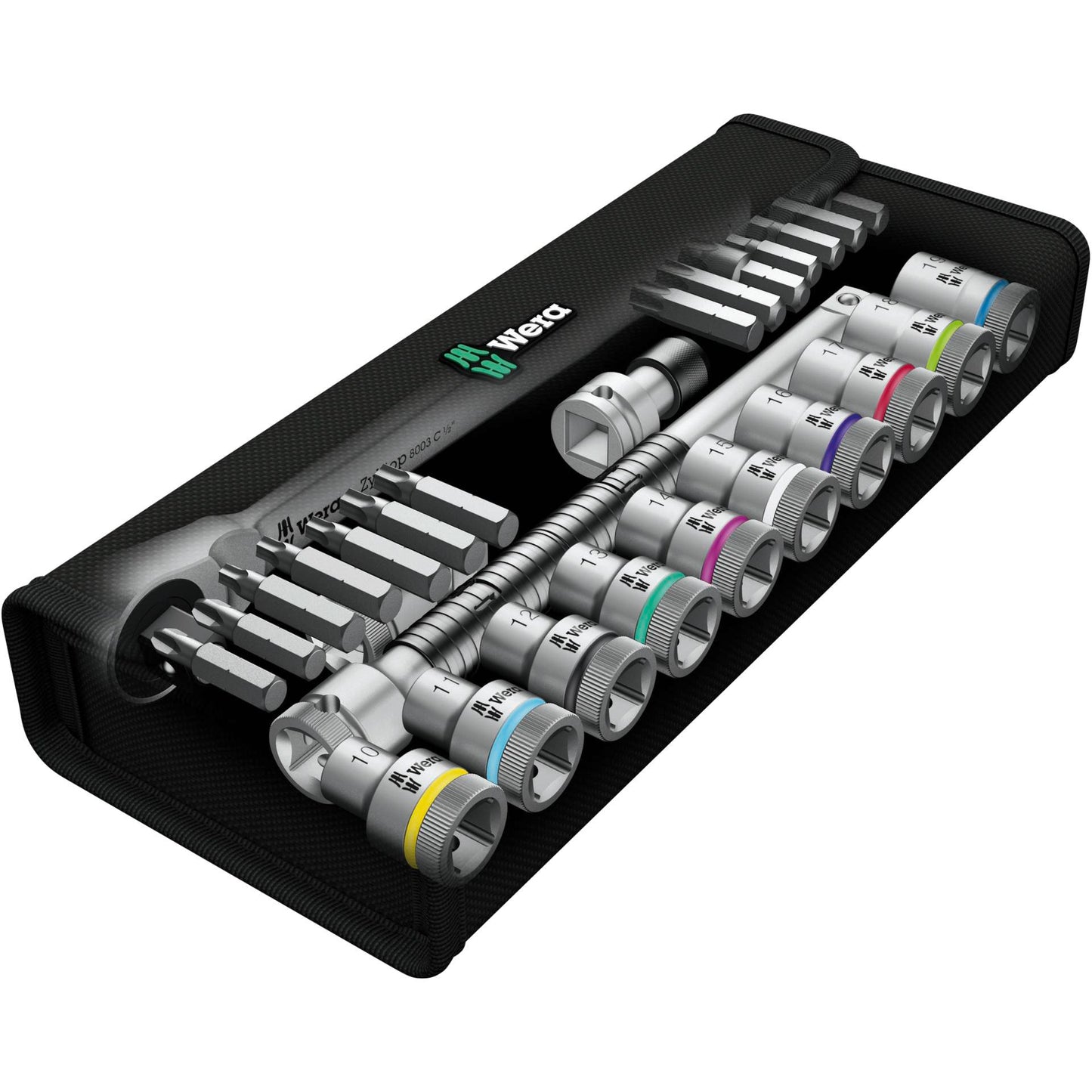 Wera 8100 SC 7 Zyklop Metal Knarrensatz, Durchsteckvierkant