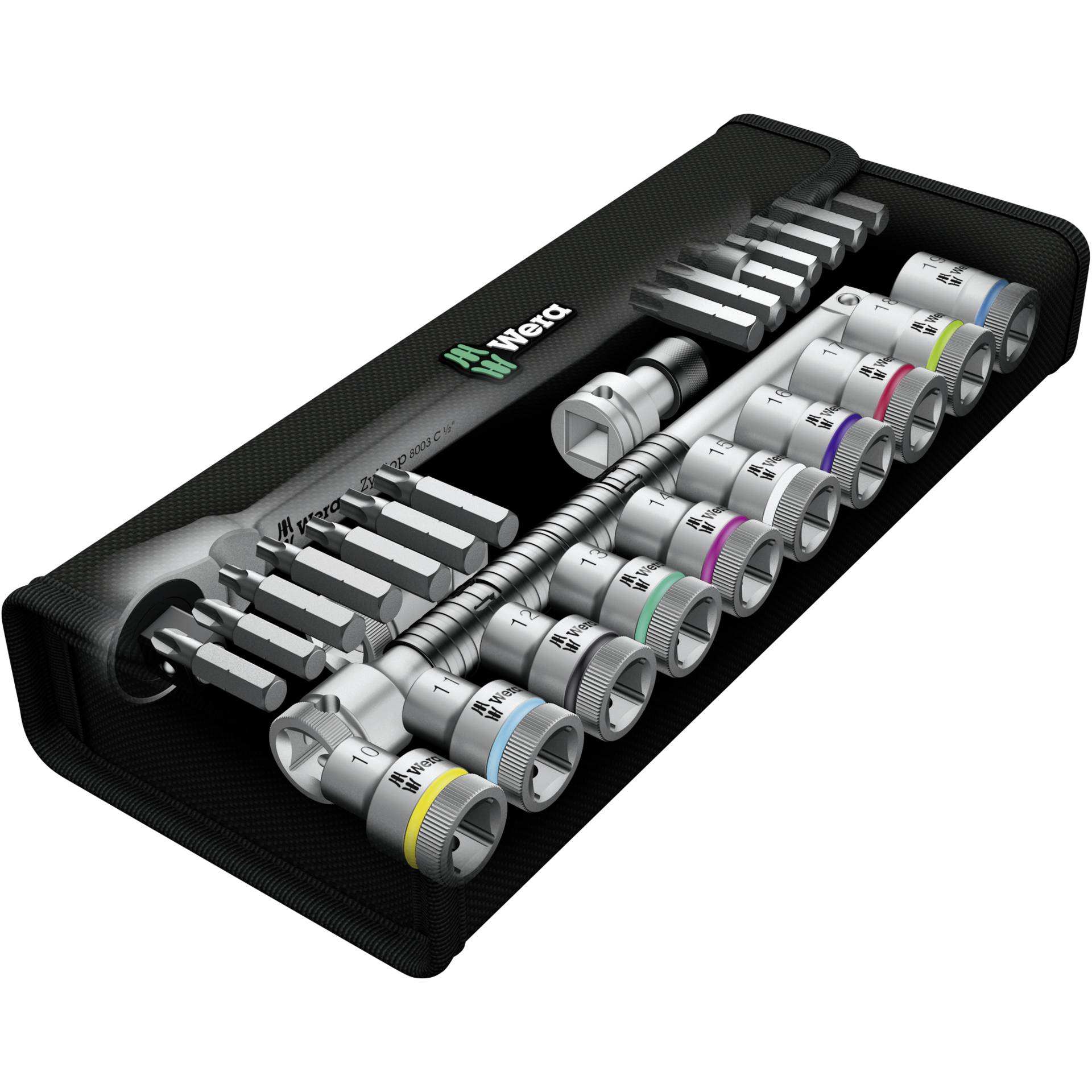 Wera 8100 SC 7 Zyklop Metal Knarrensatz, Durchsteckvierkant
