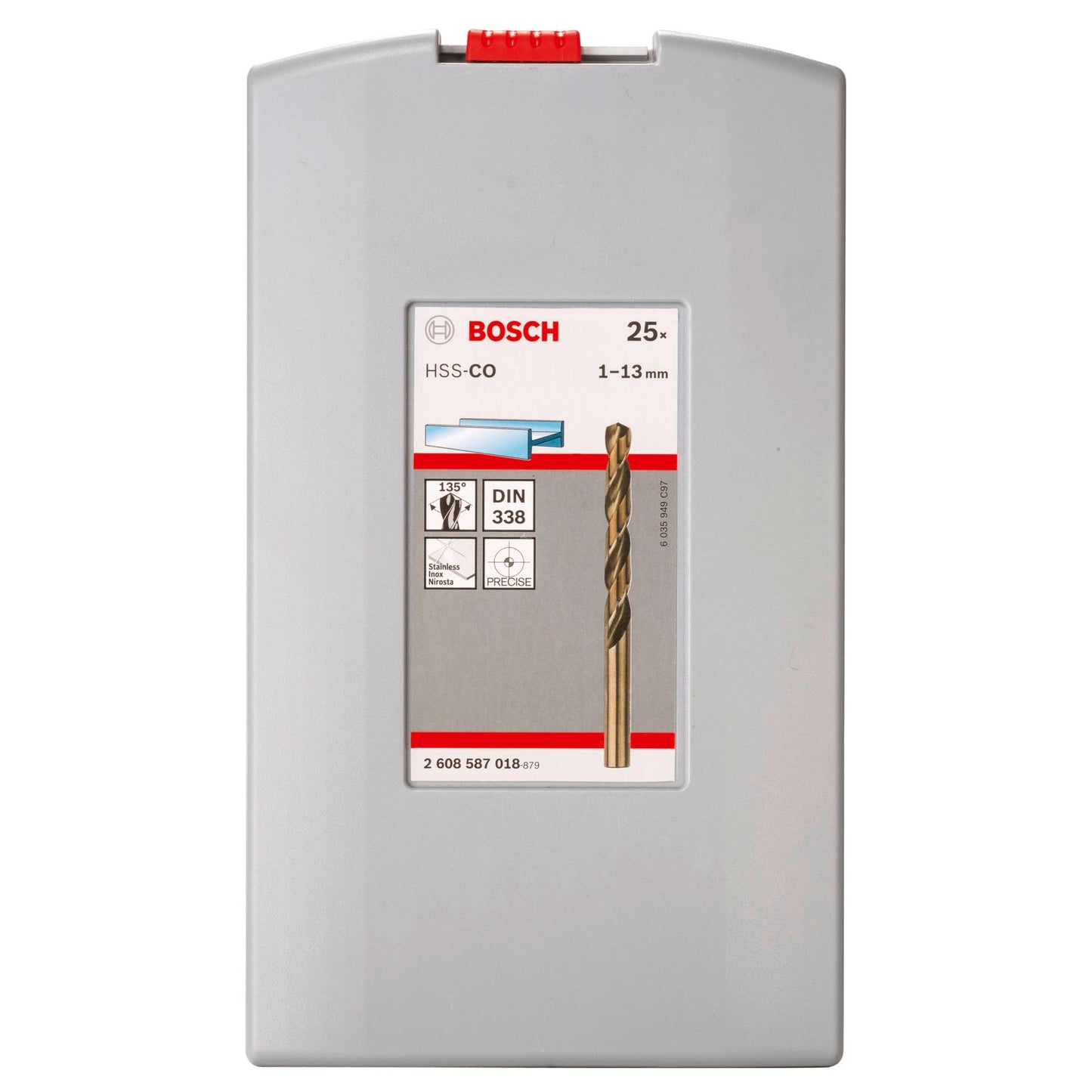 Bosch Metallbohrer-Set HSS-Co mit Box 25 tlg. 1,0-13,0 mm