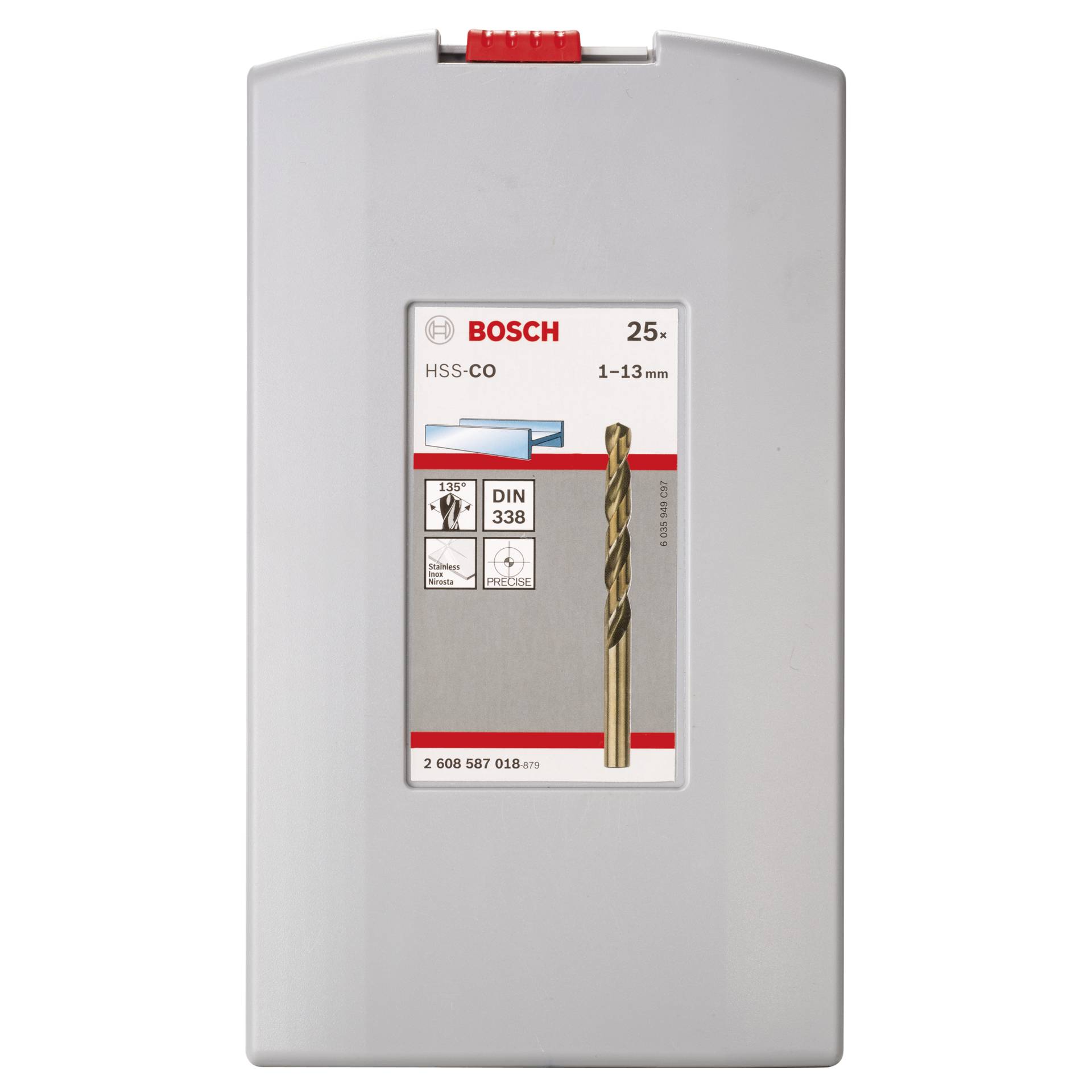 Bosch Metallbohrer-Set HSS-Co mit Box 25 tlg. 1,0-13,0 mm