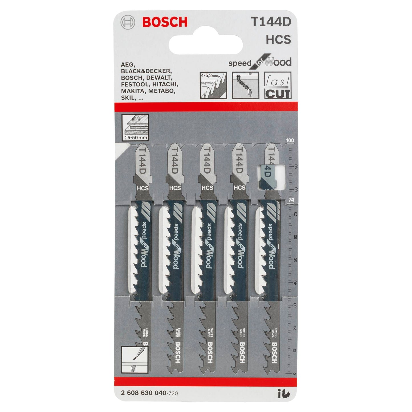 Bosch 5 Stichsägeblätter T 144 D