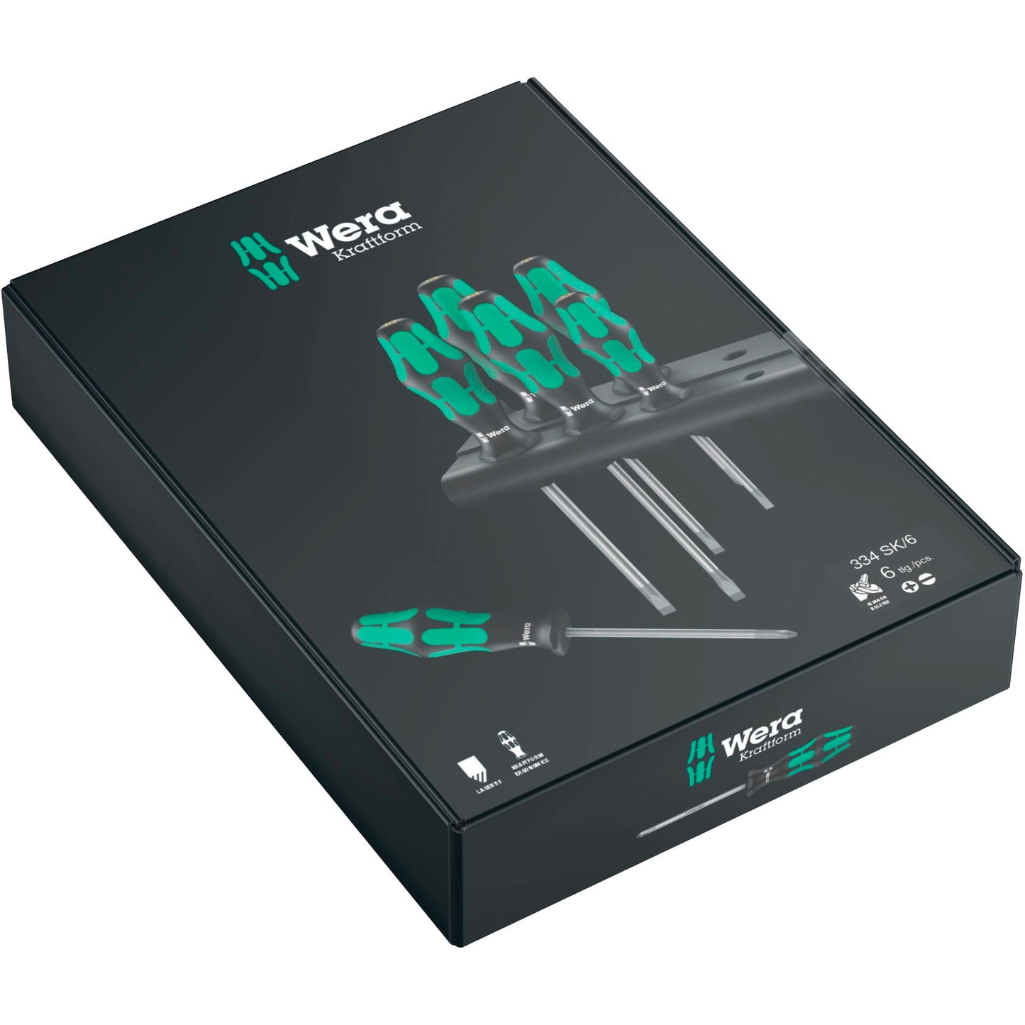 Wera 334 SK/6 Rack Schraubendreherset Kraftform Plus Lasertip