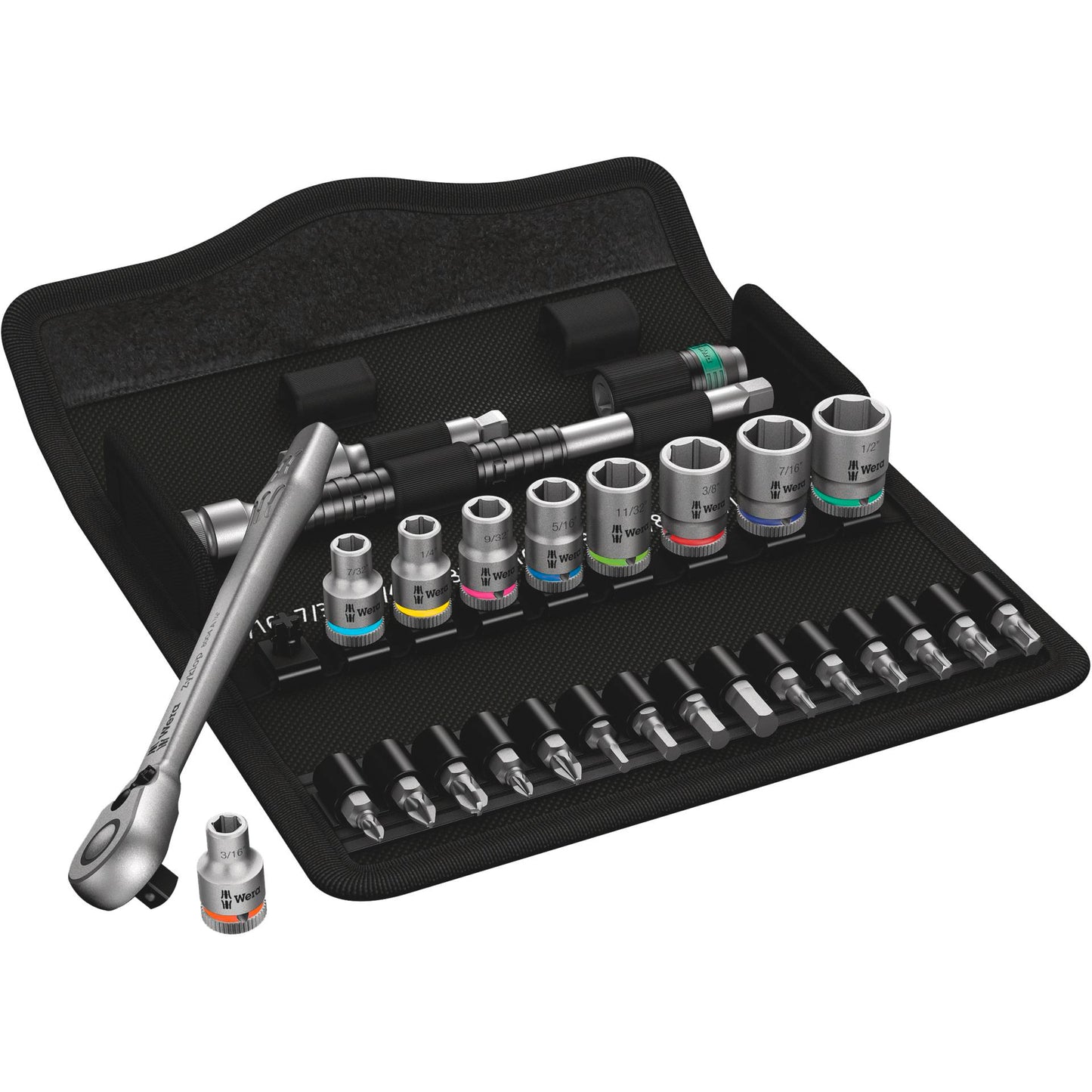 Wera 8100 SA 11 Zyklop Knarren- Satz, Umschalth., 1/4 ,zöllig
