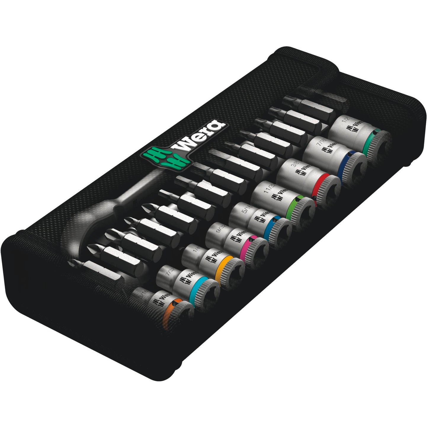 Wera 8100 SA 11 Zyklop Knarren- Satz, Umschalth., 1/4 ,zöllig