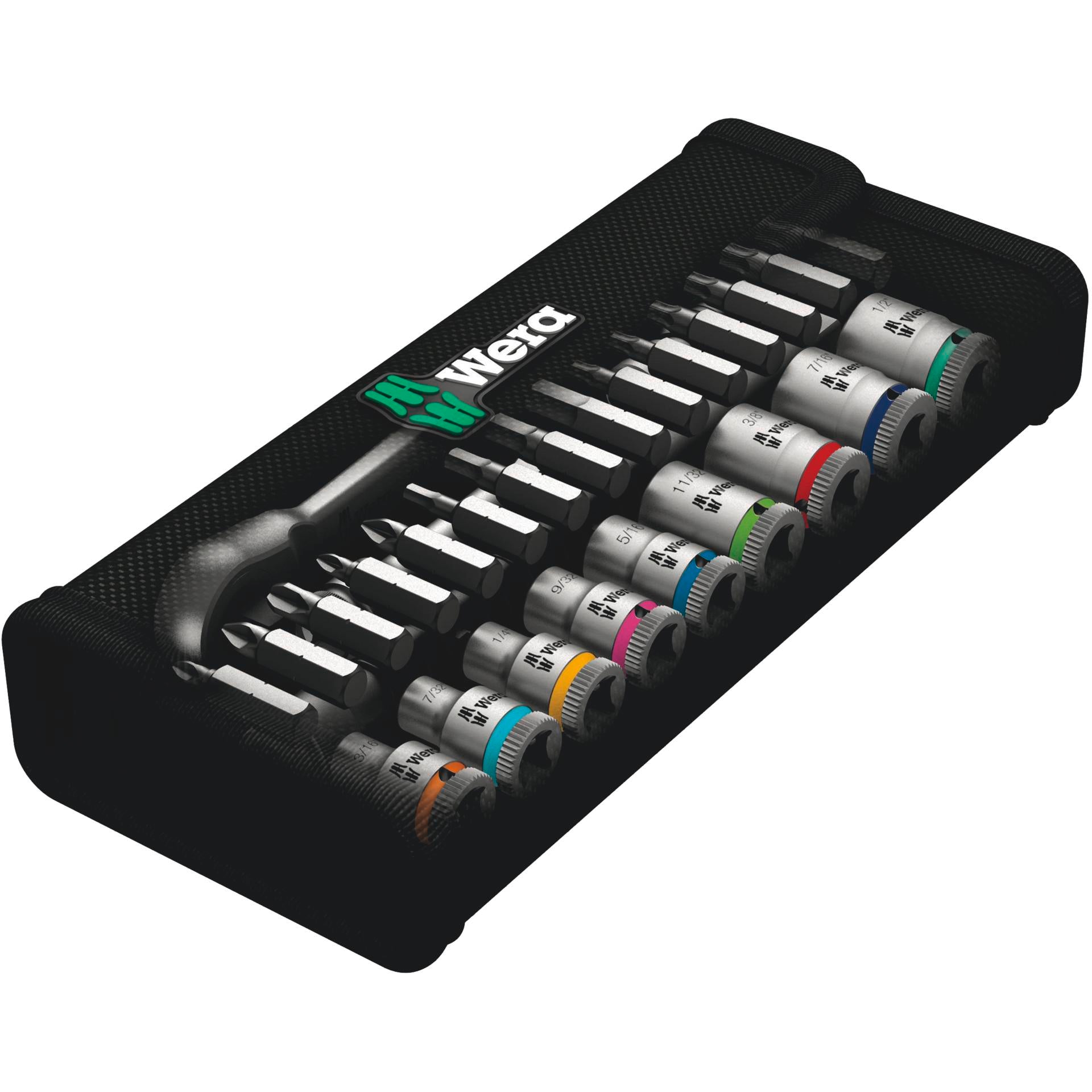 Wera 8100 SA 11 Zyklop Knarren- Satz, Umschalth., 1/4 ,zöllig