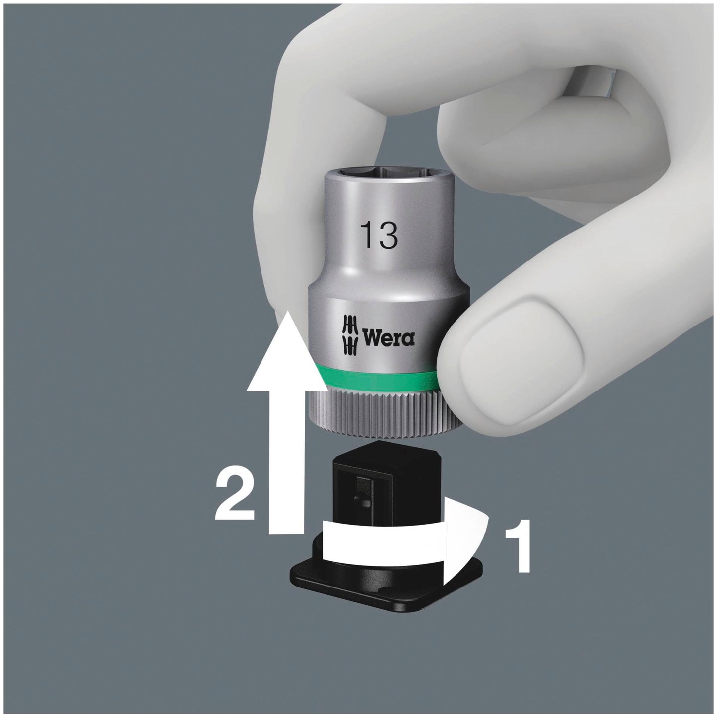 Wera 8100 SA 11 Zyklop Knarren- Satz, Umschalth., 1/4 ,zöllig