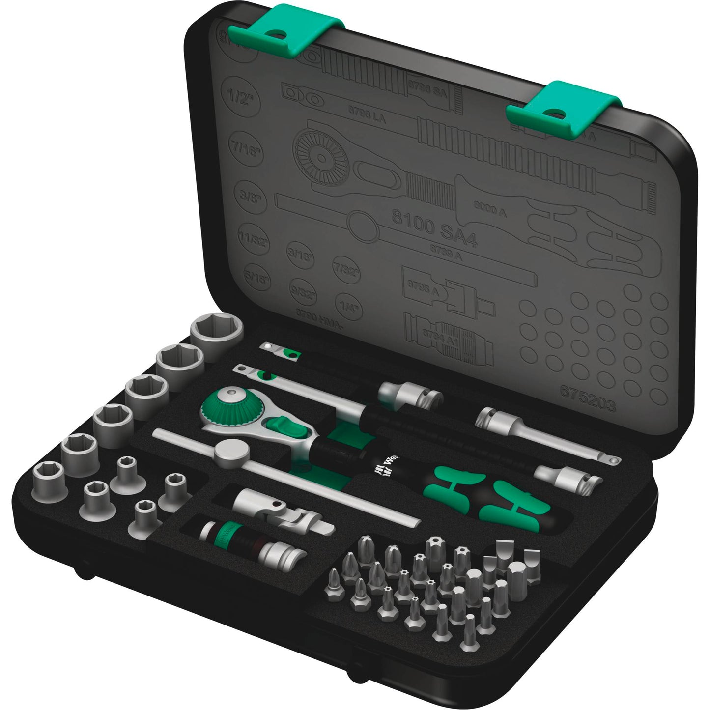 Wera 8100 SA 4 Zyklop Speed- Knarrensatz, 1/4 , zöllig
