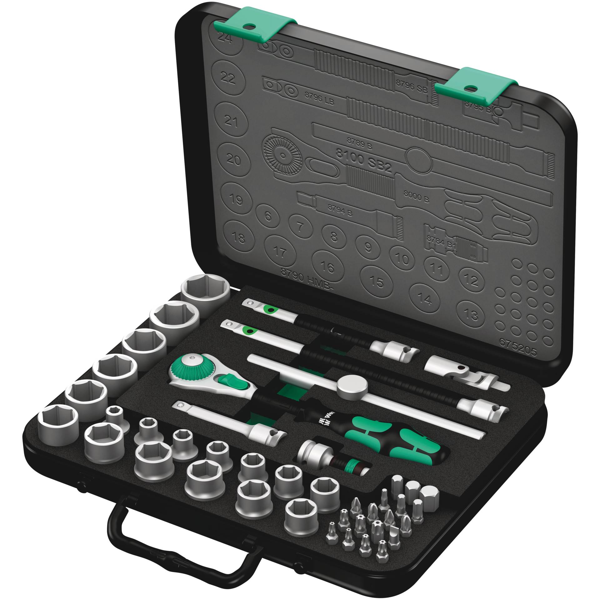 Wera 8100 SB 2 Zyklop Speed- Knarrensatz, 3/8 Antrieb, metr