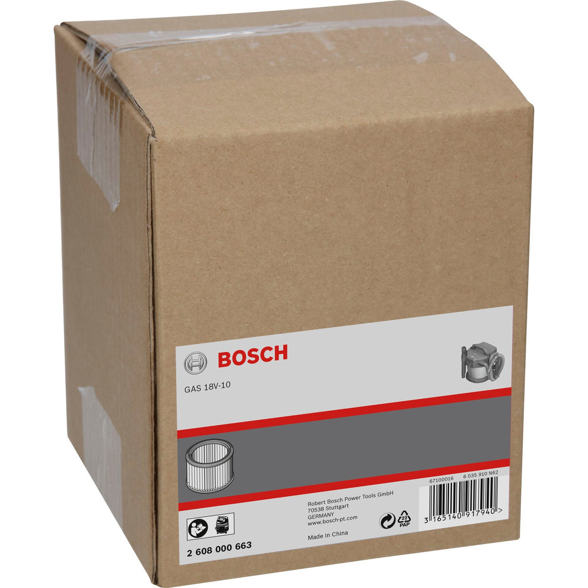 Bosch Faltenfilter für Staubsauger