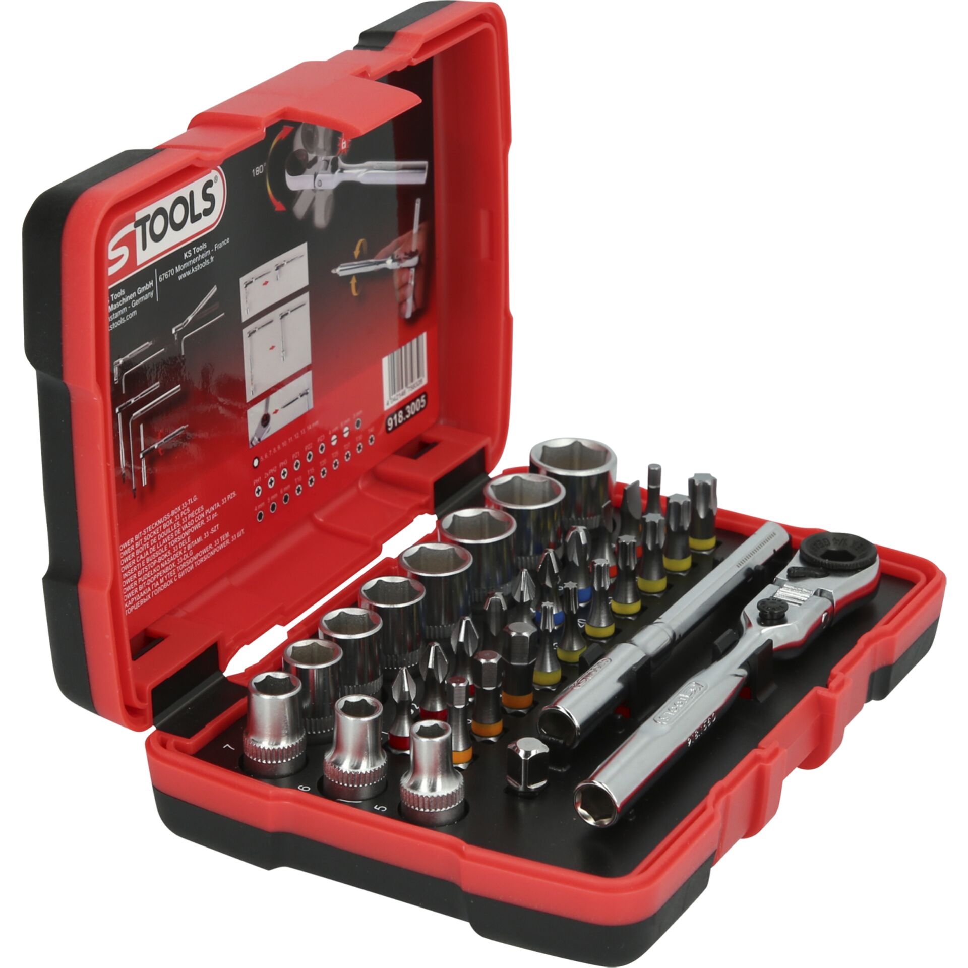 KS Tools 1/4  TORSIONpower Bit-Satz,33-tlg.