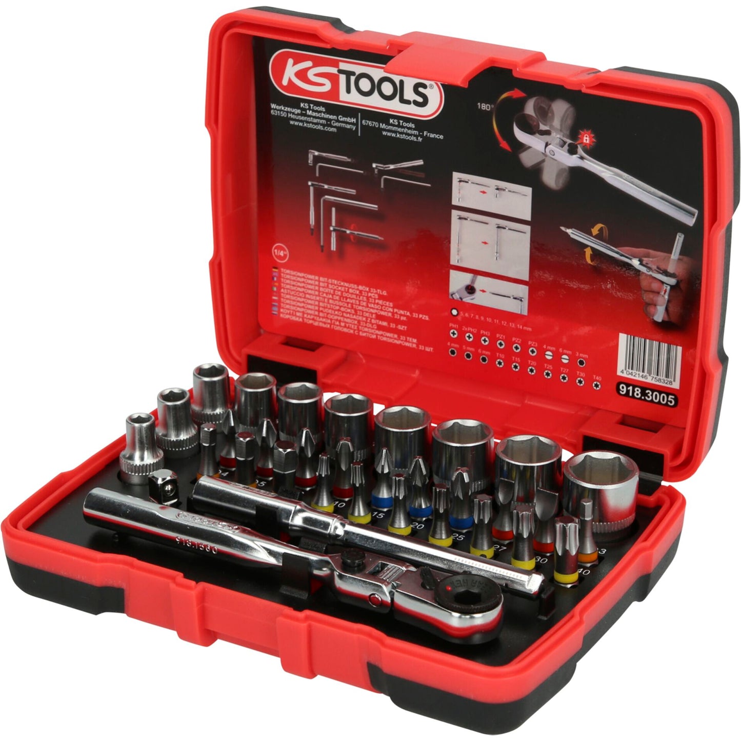 KS Tools 1/4  TORSIONpower Bit-Satz,33-tlg.