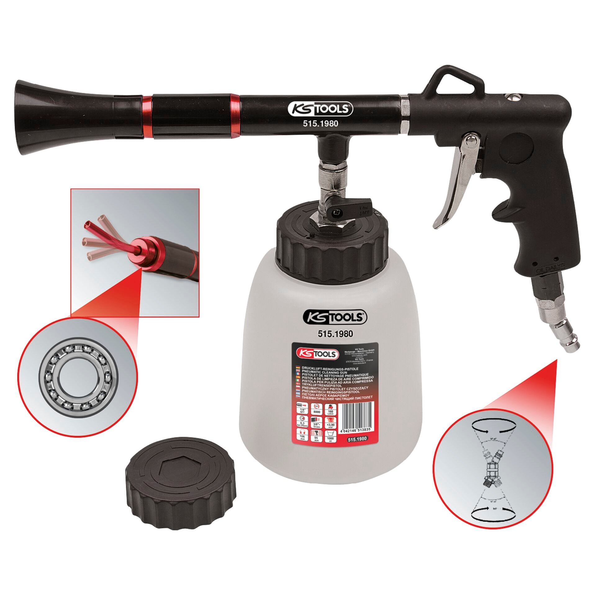 KS Tools Druckluft-Reinigungs- Pistole