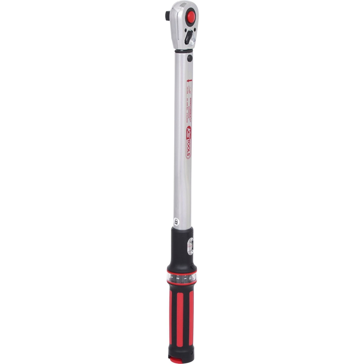 KS Tools 1/2  ERGOTORQUE40-200 Rot, Ratschen-Drehmomentschl.
