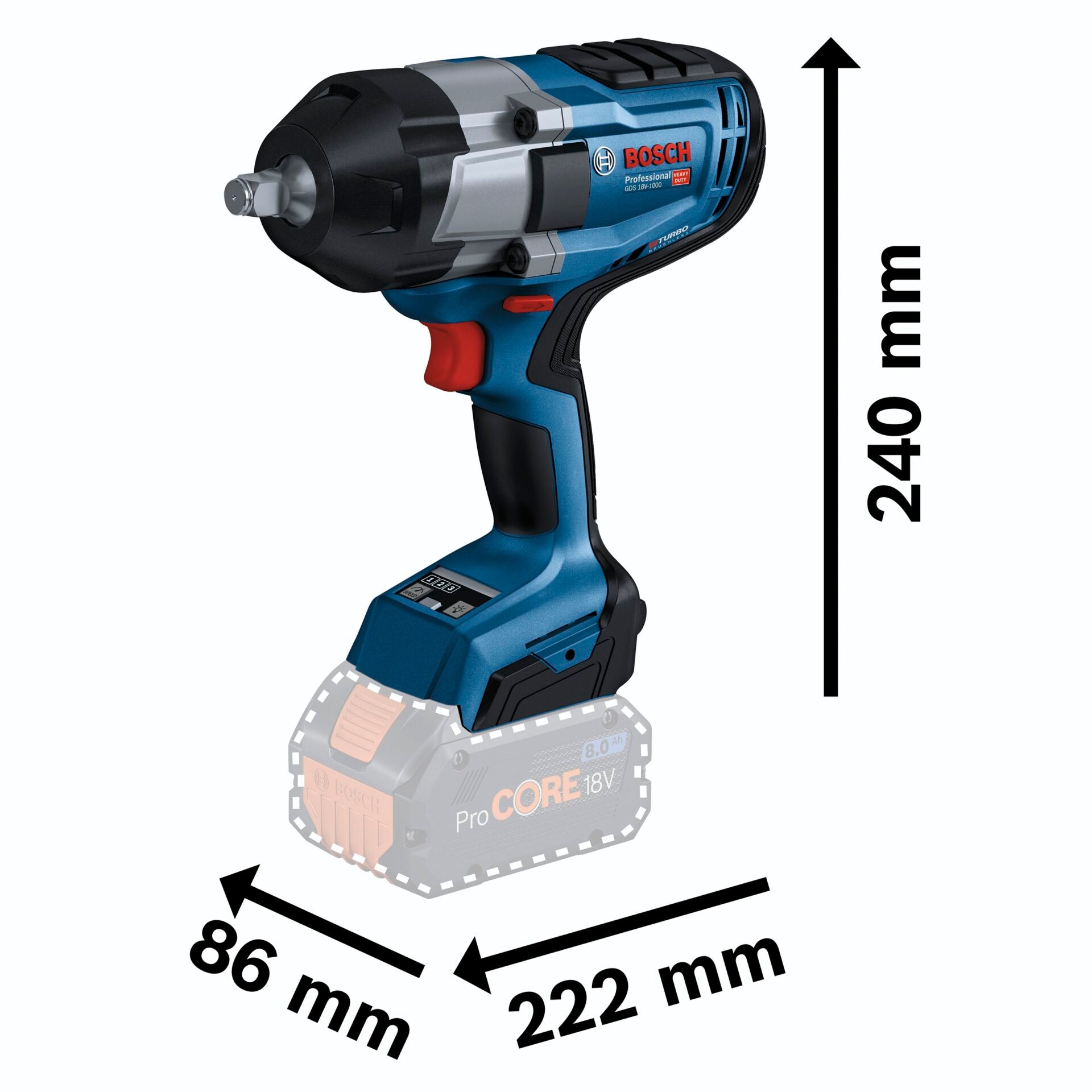 Bosch GDS 18V-1000 Professional Akku-Drehschlagschrauber inkl. Akkus