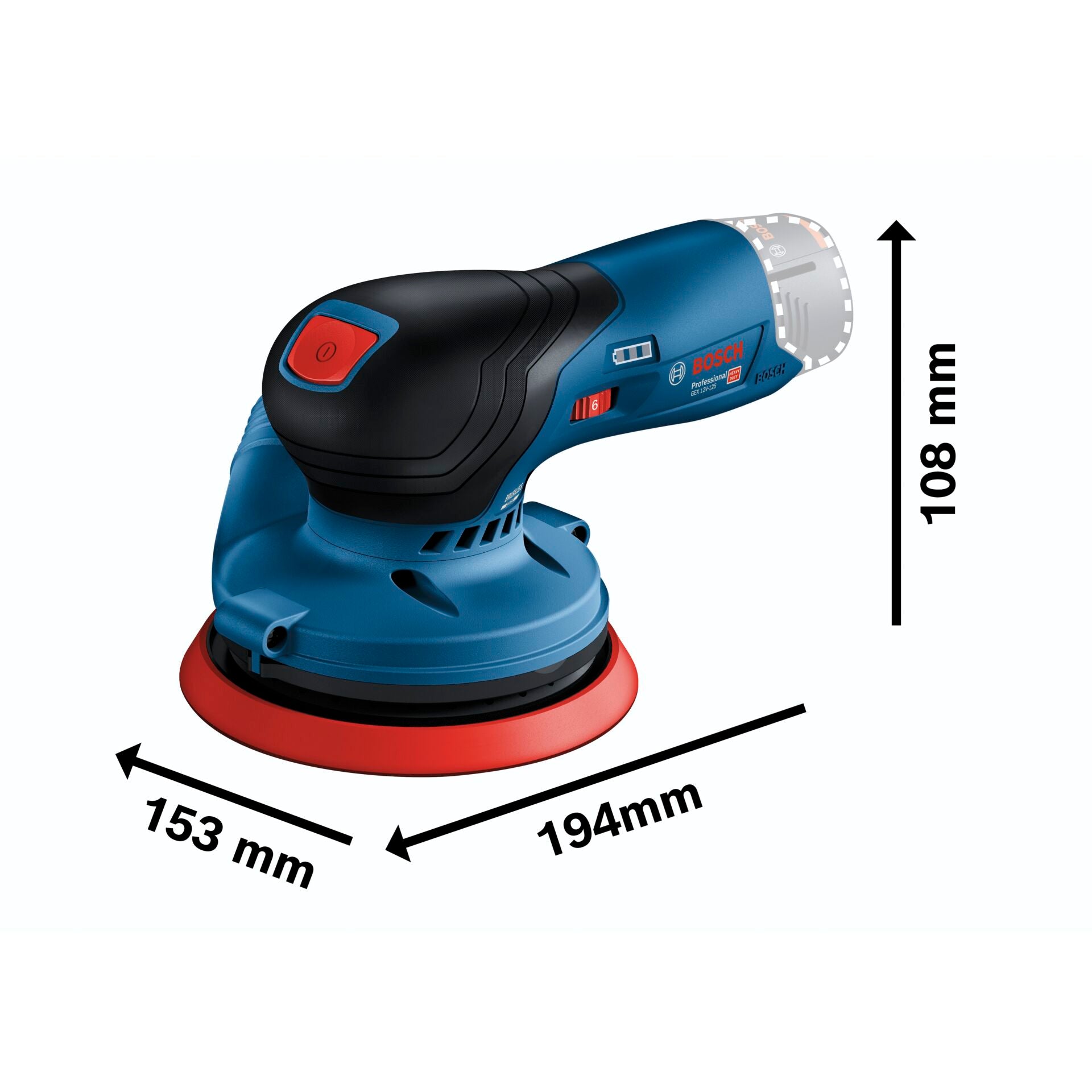 Bosch GEX 12V-125 Professional Akku-Exzenterschleifer