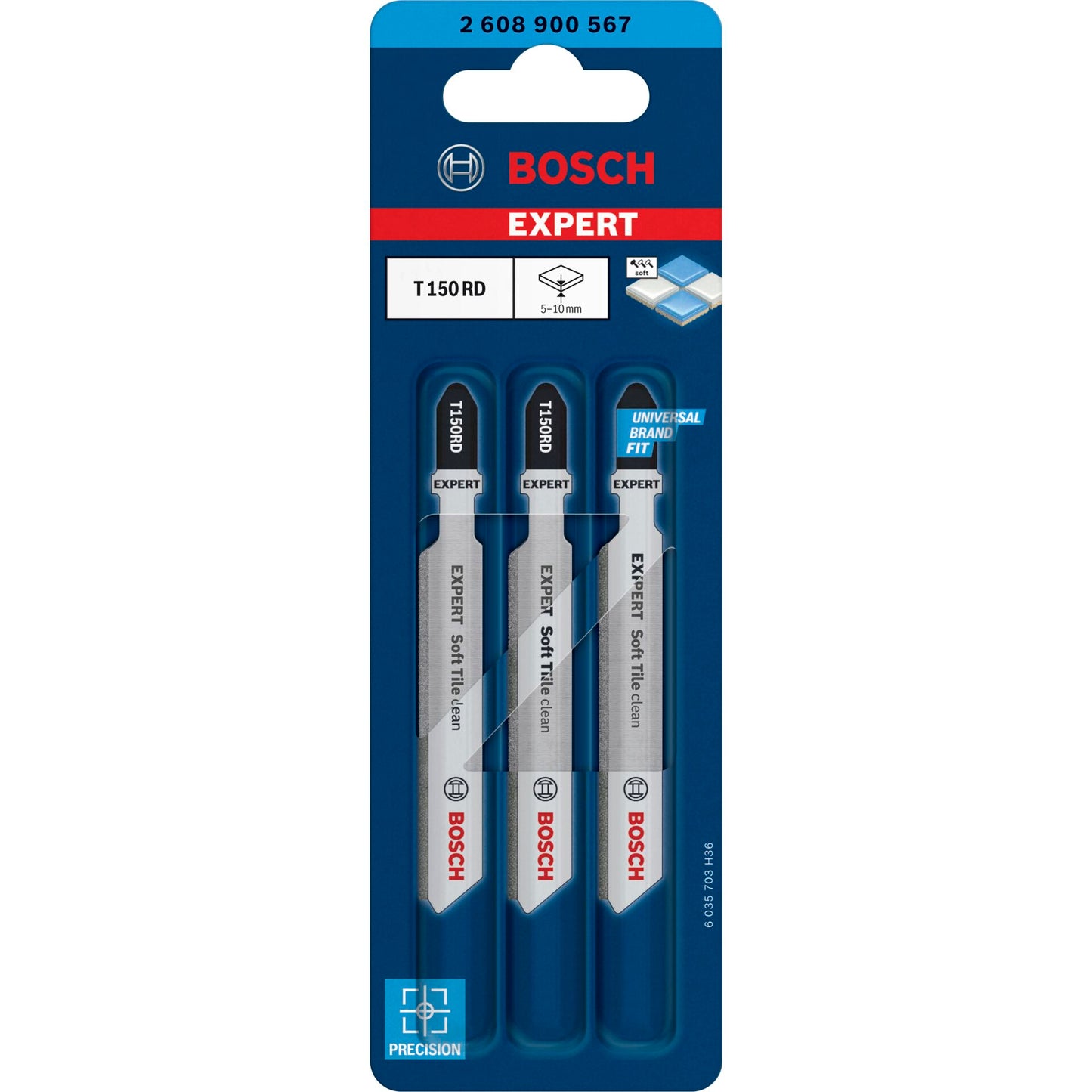 Bosch EXPERT Stichsägeblätter T150RD Soft Tile clean