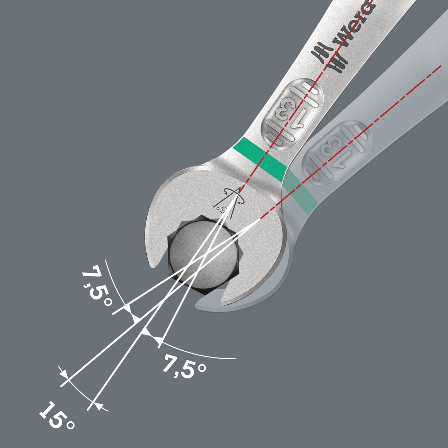 Wera 6003 Joker 15 Set 1 Ringmaulschlüssel-Satz, 15‑teilig