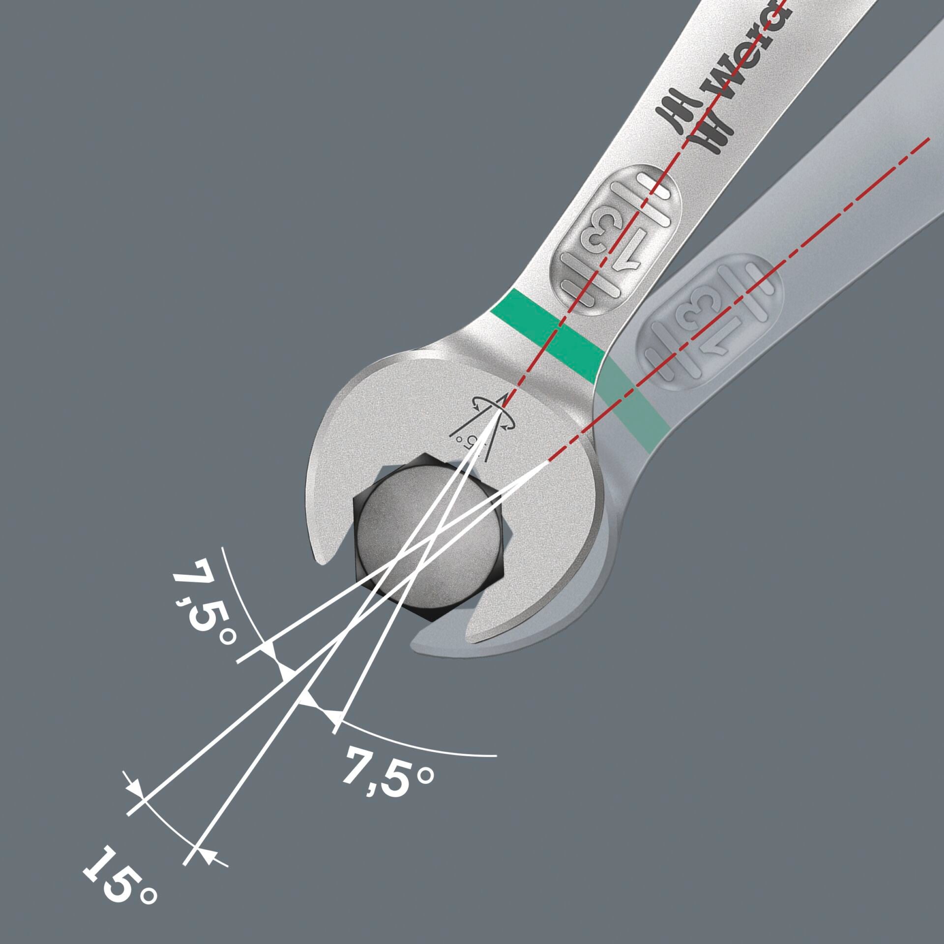 Wera 6003 Joker 15 Set 1 Ringmaulschlüssel-Satz, 15‑teilig