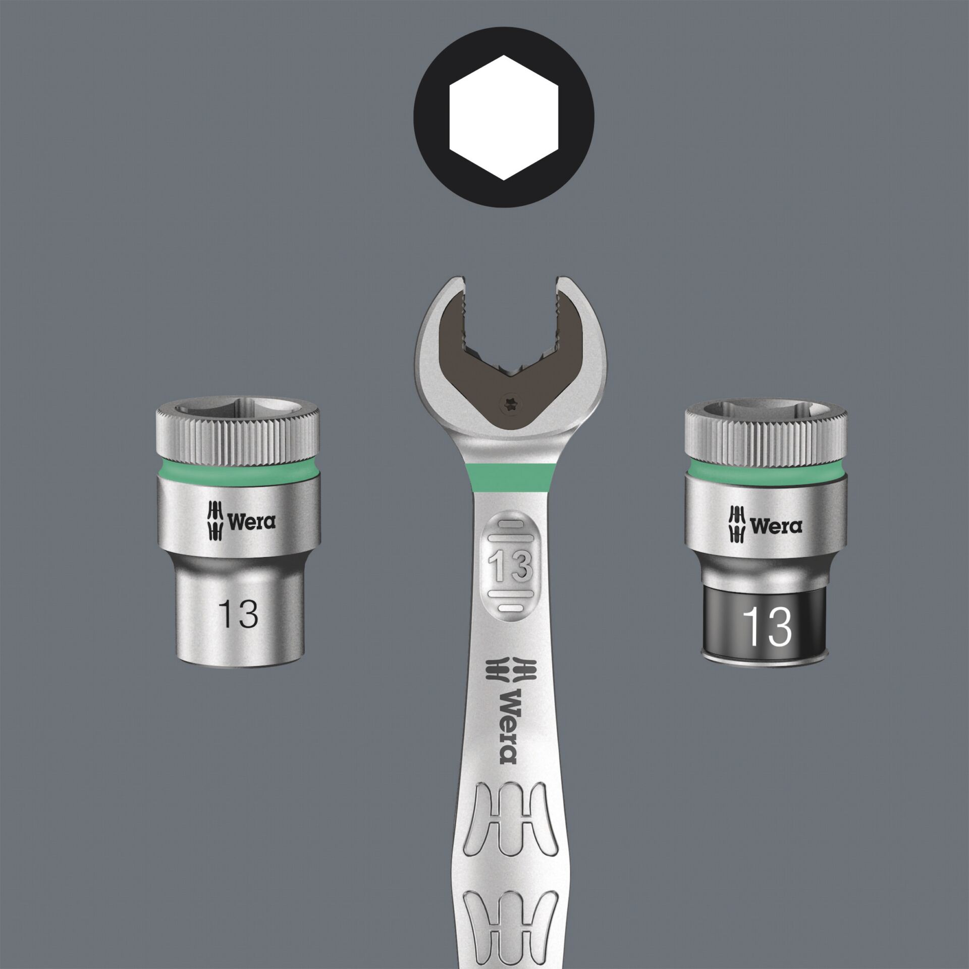 Wera 6003 Joker 15 Set 1 Ringmaulschlüssel-Satz, 15‑teilig