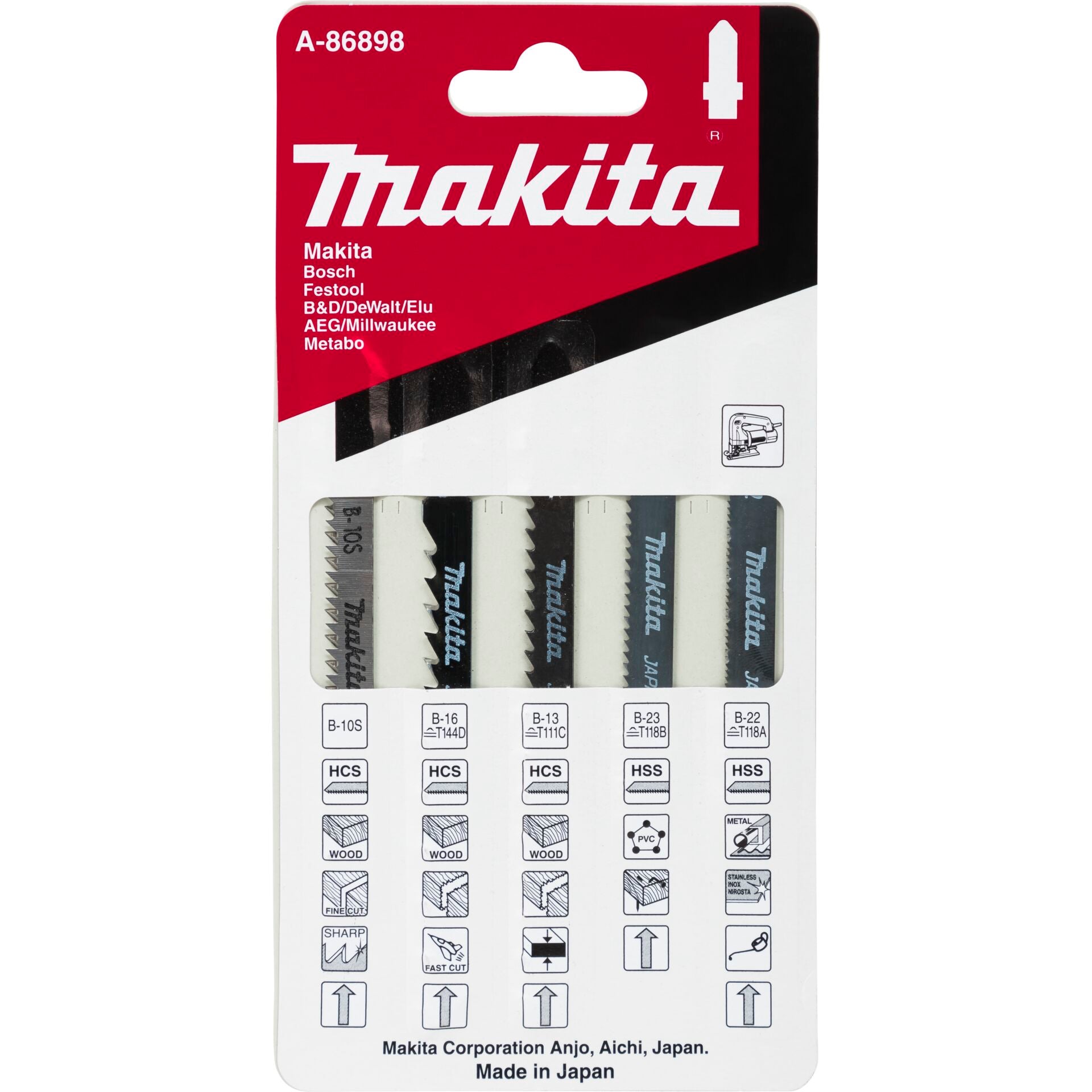 Makita A-86898 Stichsägeblatt Sortiment
