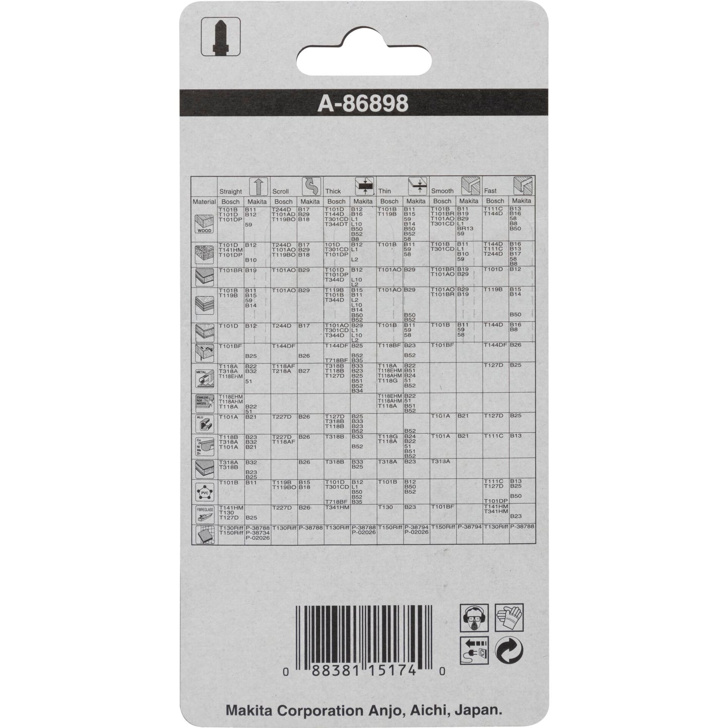Makita A-86898 Stichsägeblatt Sortiment