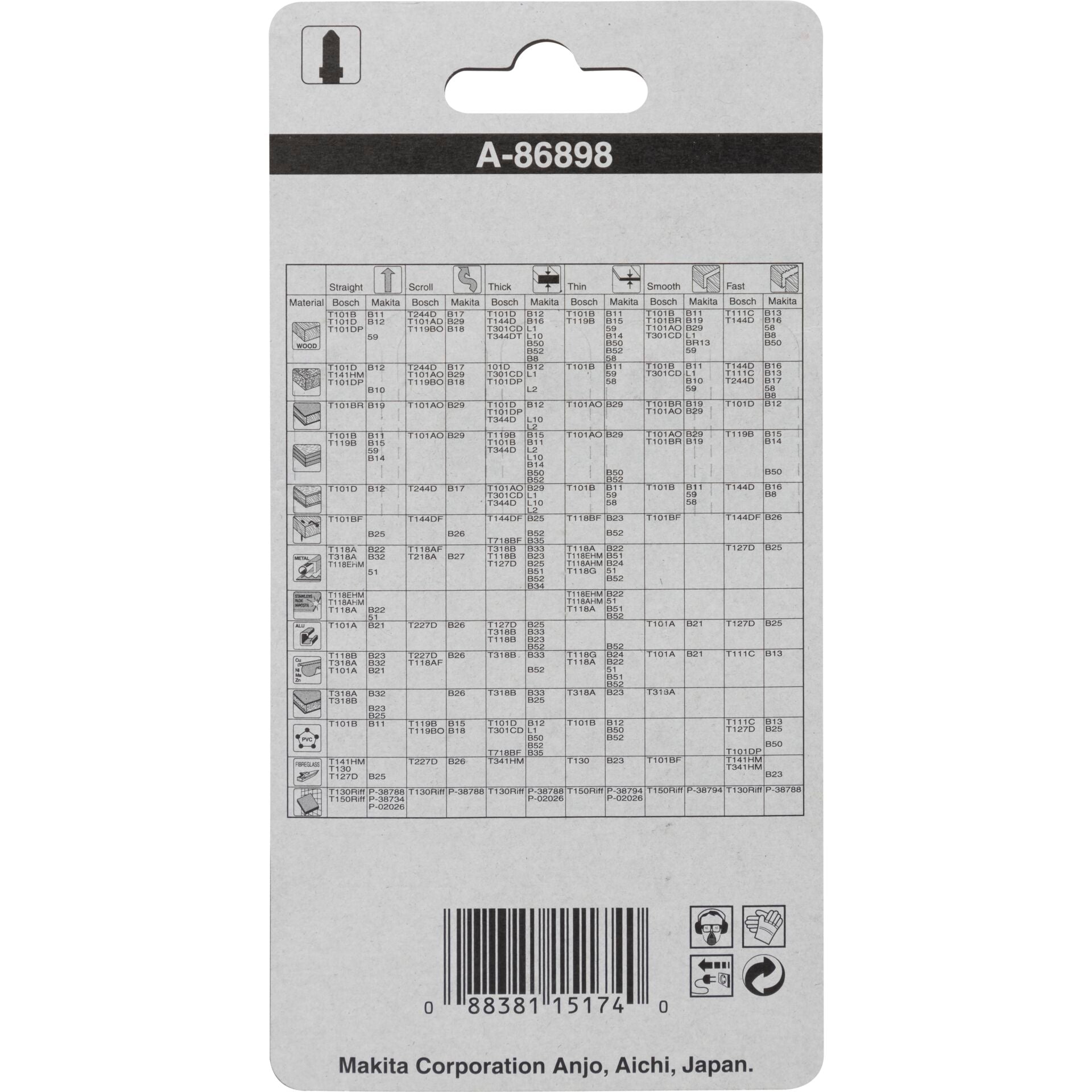 Makita A-86898 Stichsägeblatt Sortiment