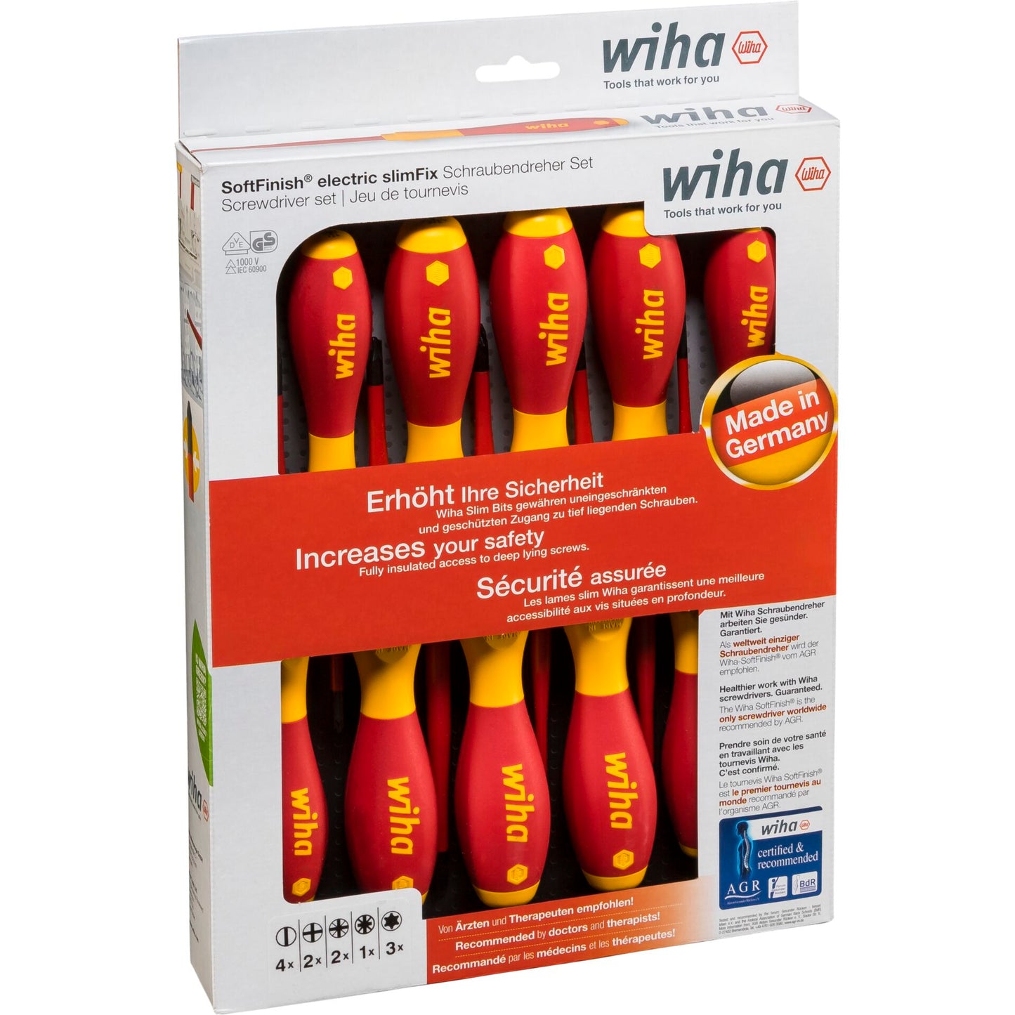 Wiha 3201K12 Schraubendreherset SoftFinish electric slimFix
