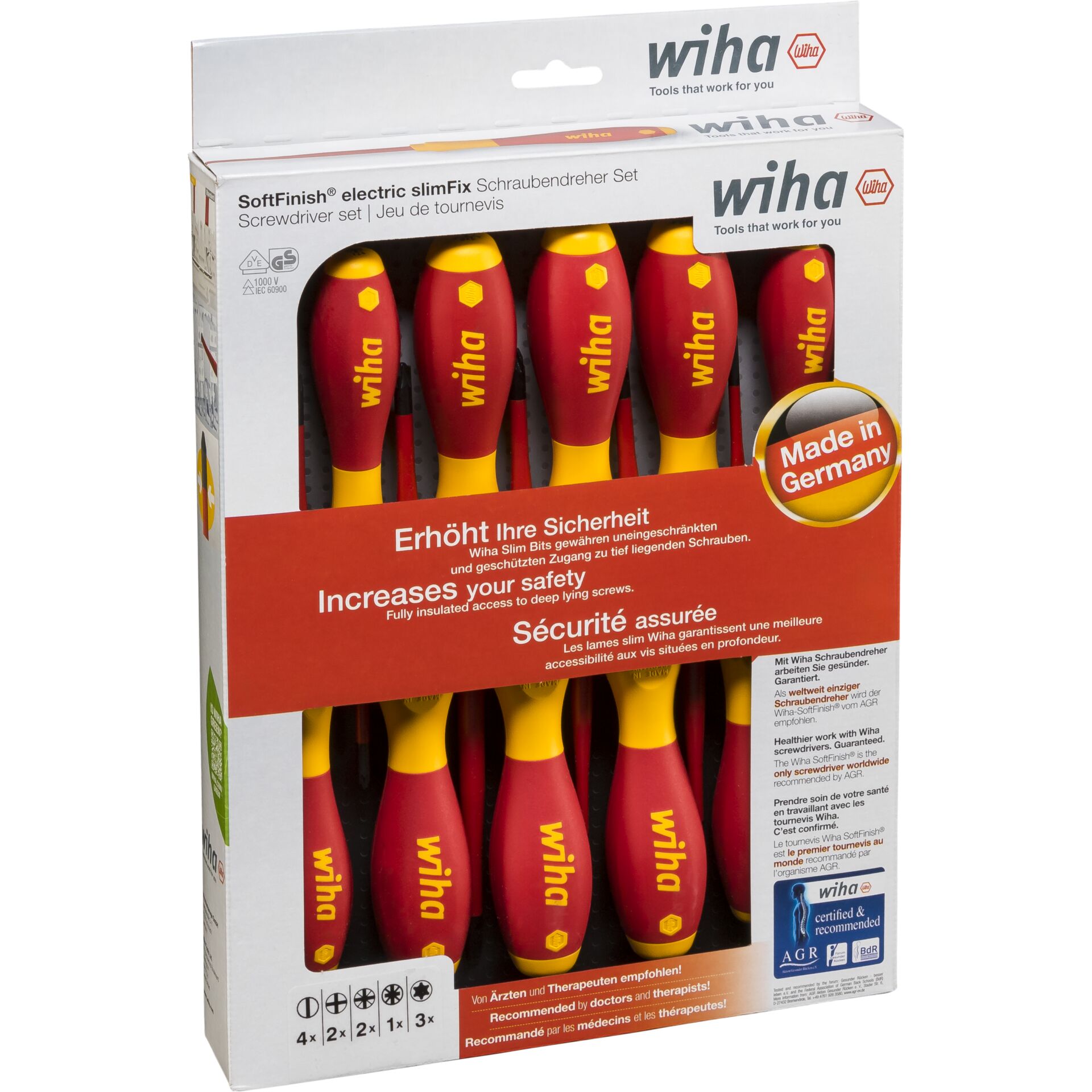 Wiha 3201K12 Schraubendreherset SoftFinish electric slimFix
