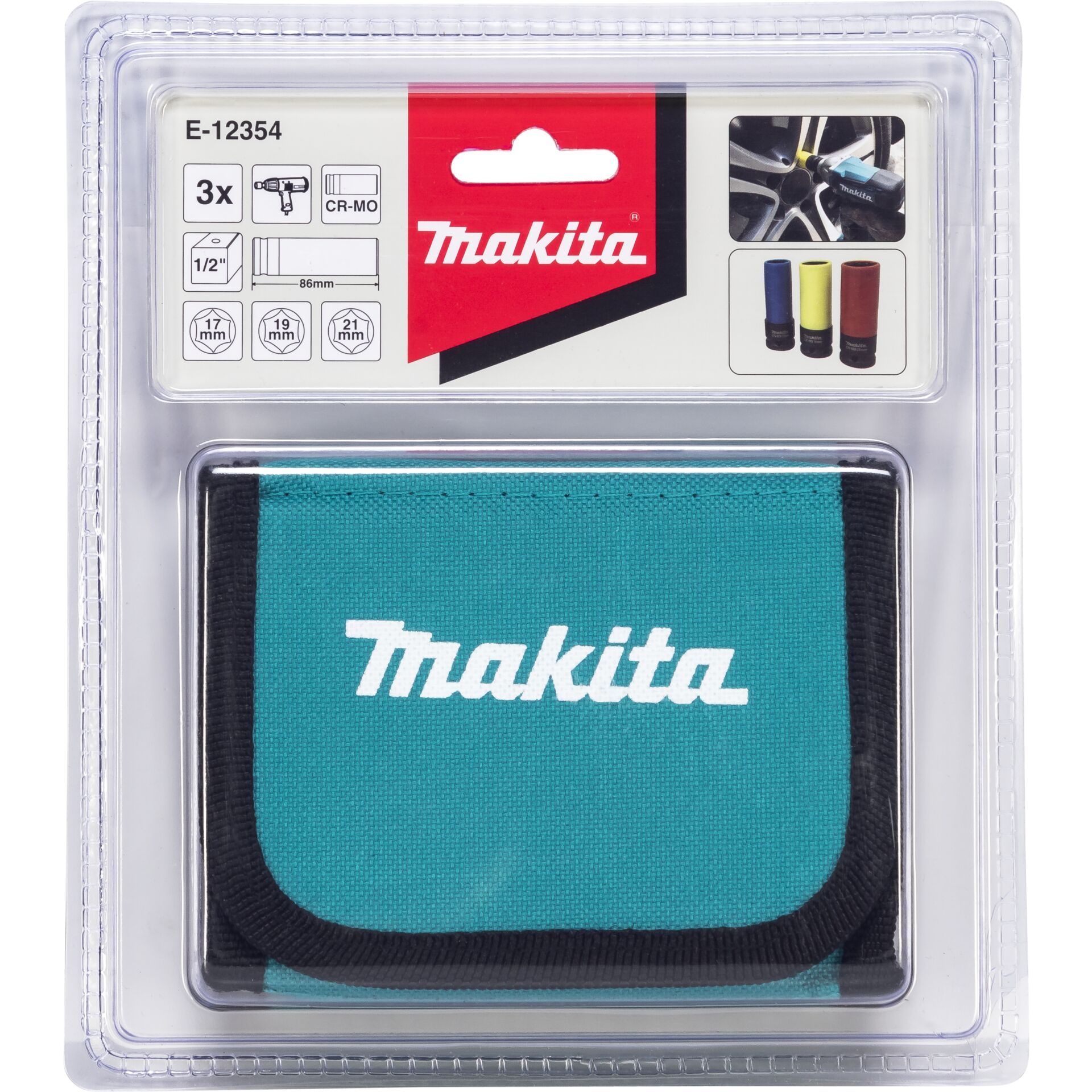 Makita Steckschlüssel-Set 3-teilig 1/2"